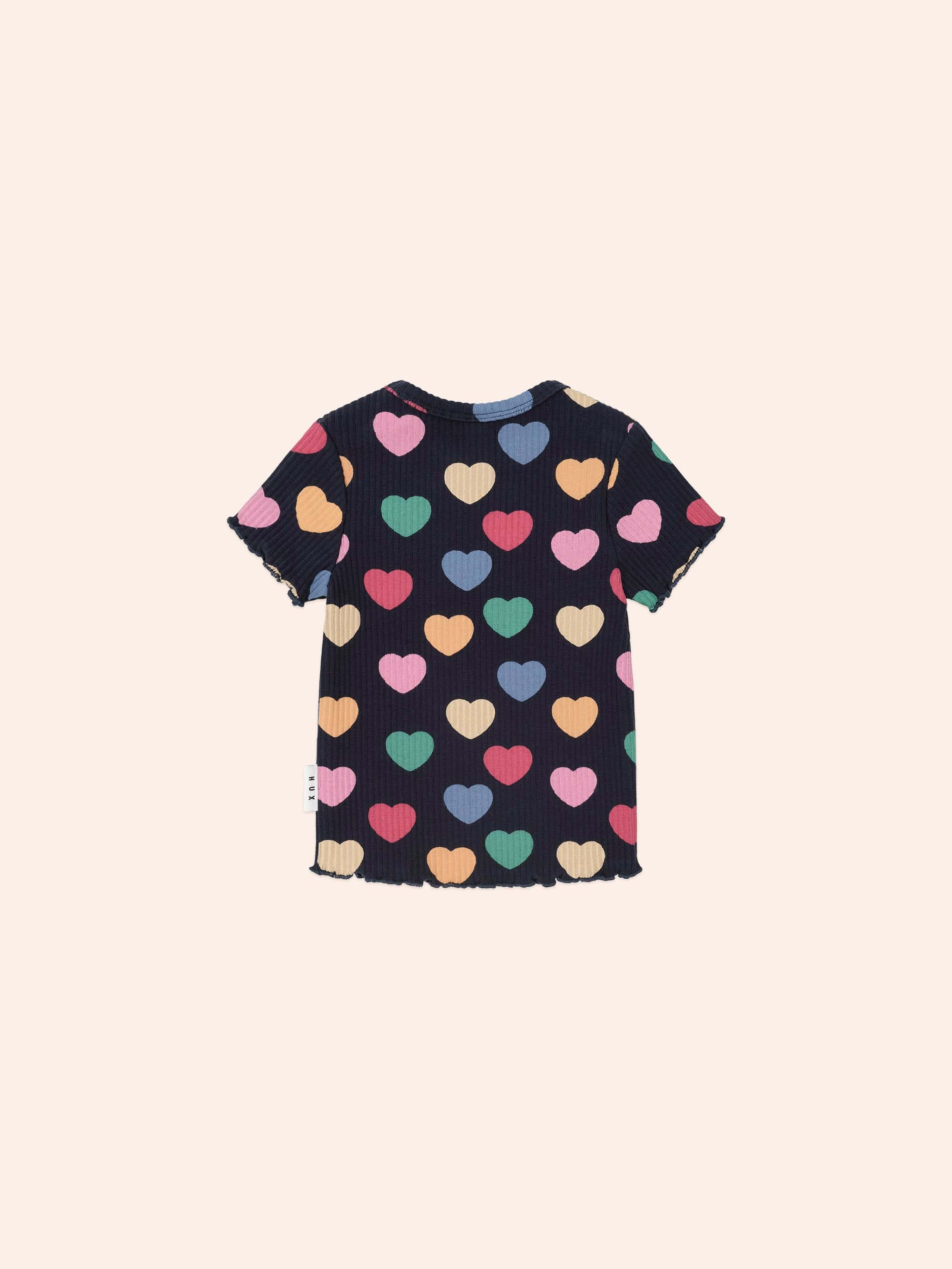 Multi Hearts Rib Tee T-SHIRT Huxbaby