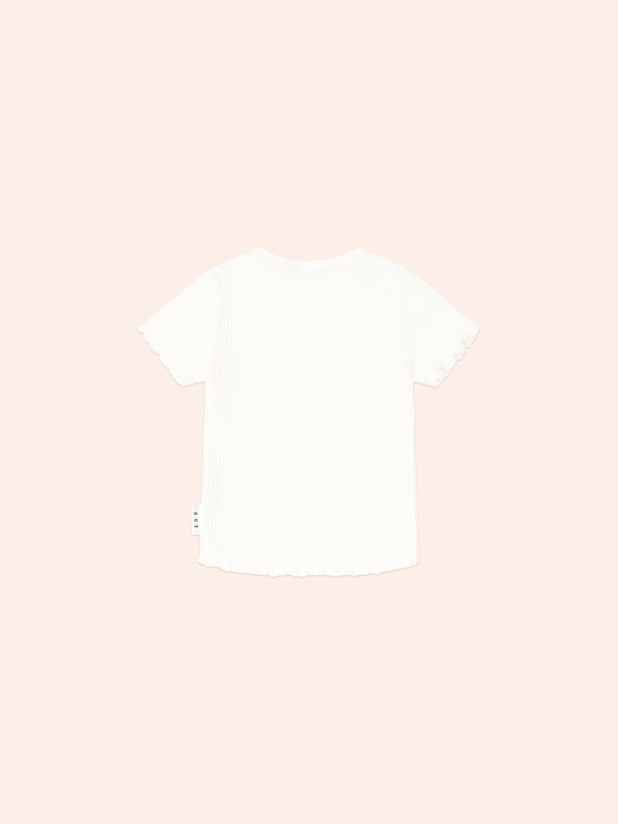 Almond Milk Ribbed Top T-SHIRT Huxbaby
