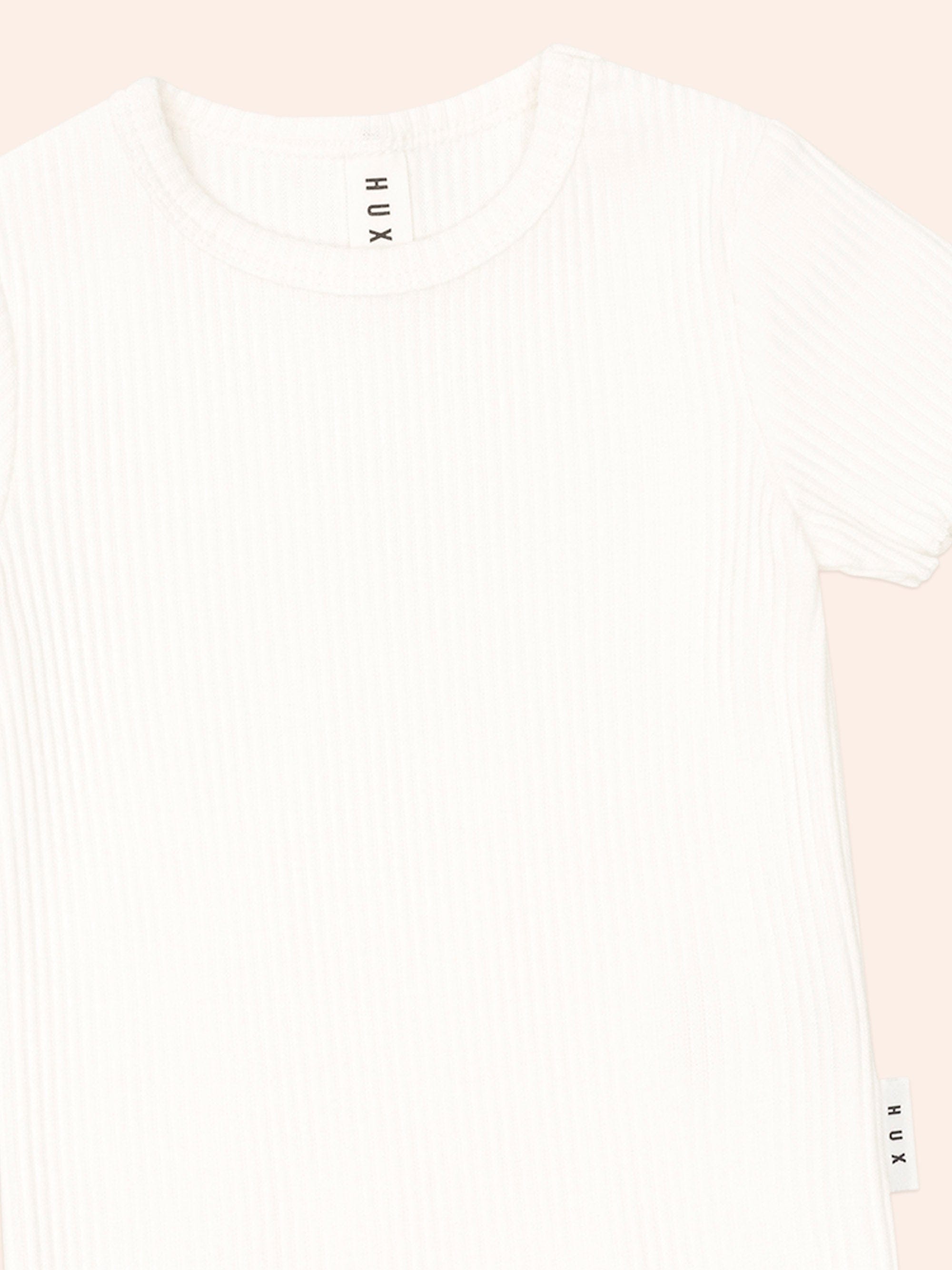 Almond Milk Ribbed Top T-SHIRT Huxbaby