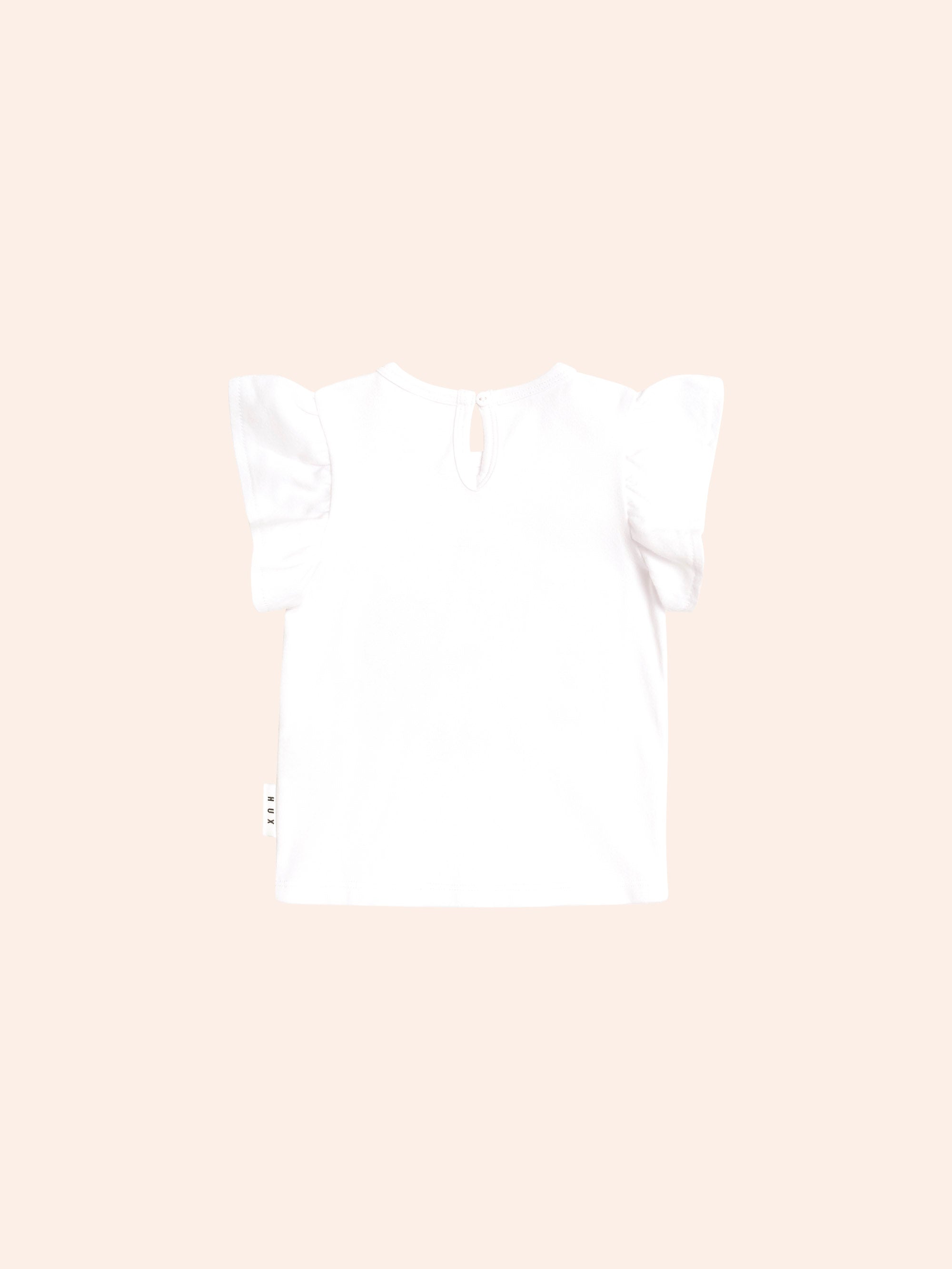 Cherry Bow Frill Sleeve Tee T-SHIRT Huxbaby