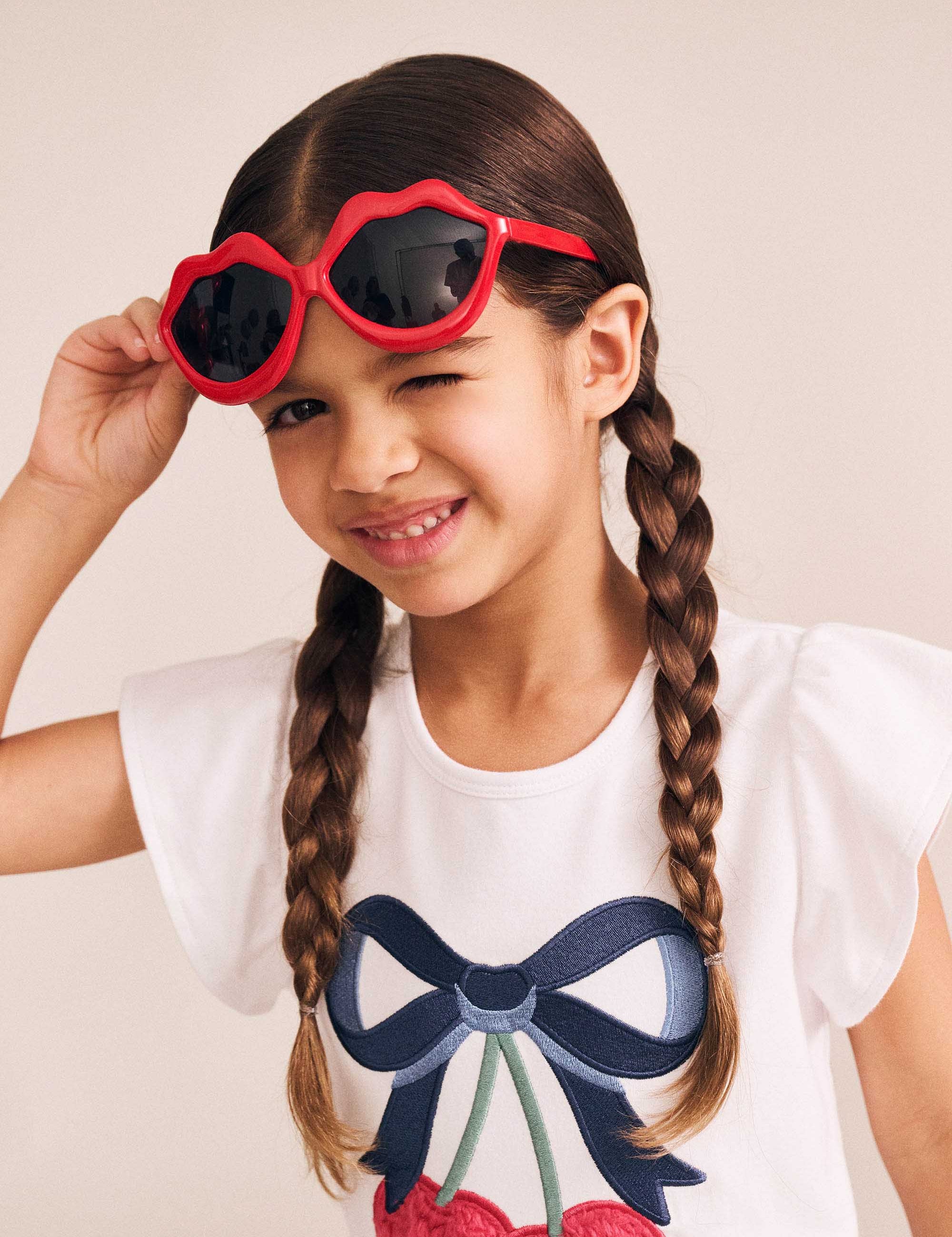 Cherry Bow Frill Sleeve Tee T-SHIRT Huxbaby