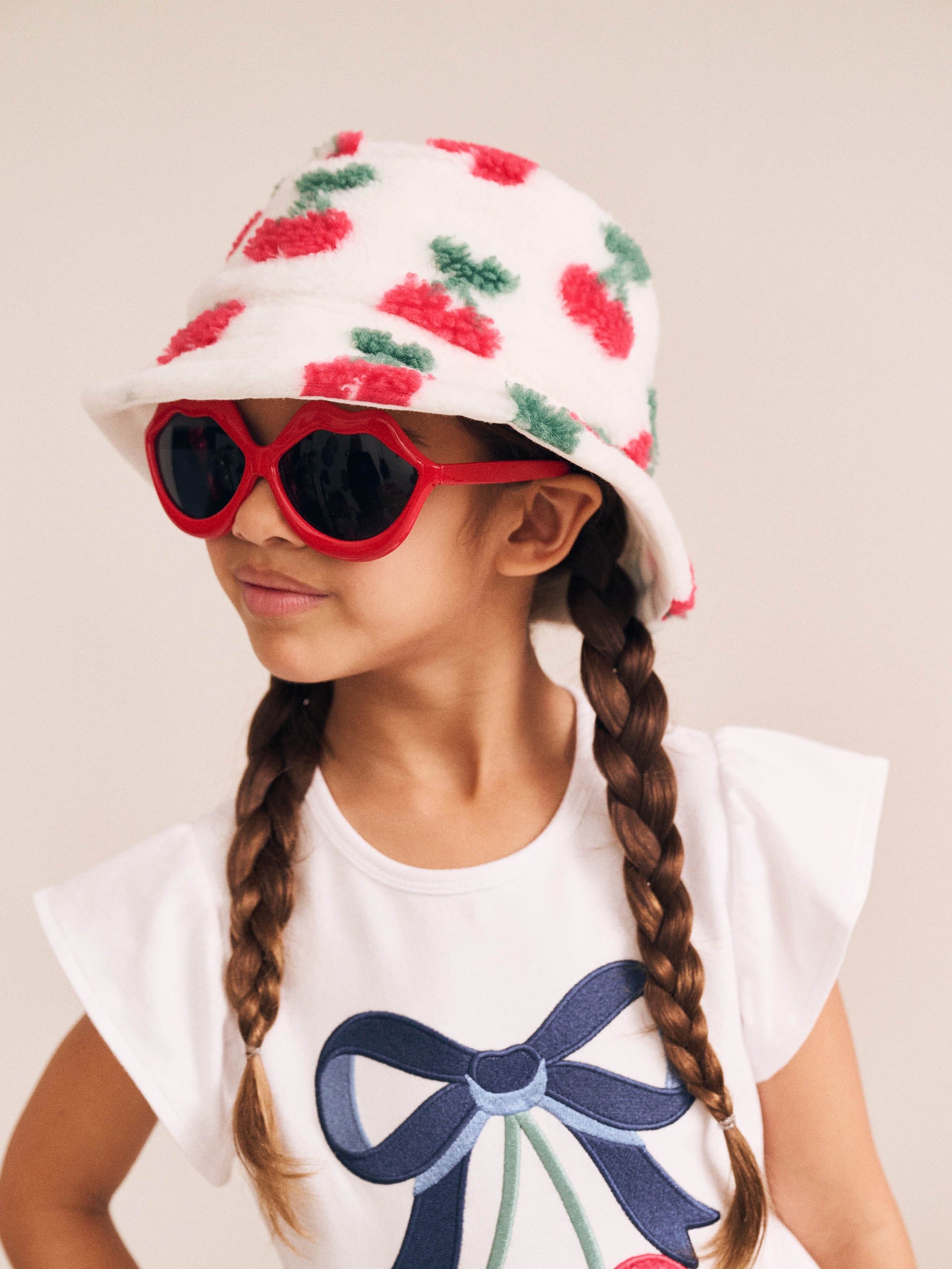 Cherry Bow Frill Sleeve Tee T-SHIRT Huxbaby