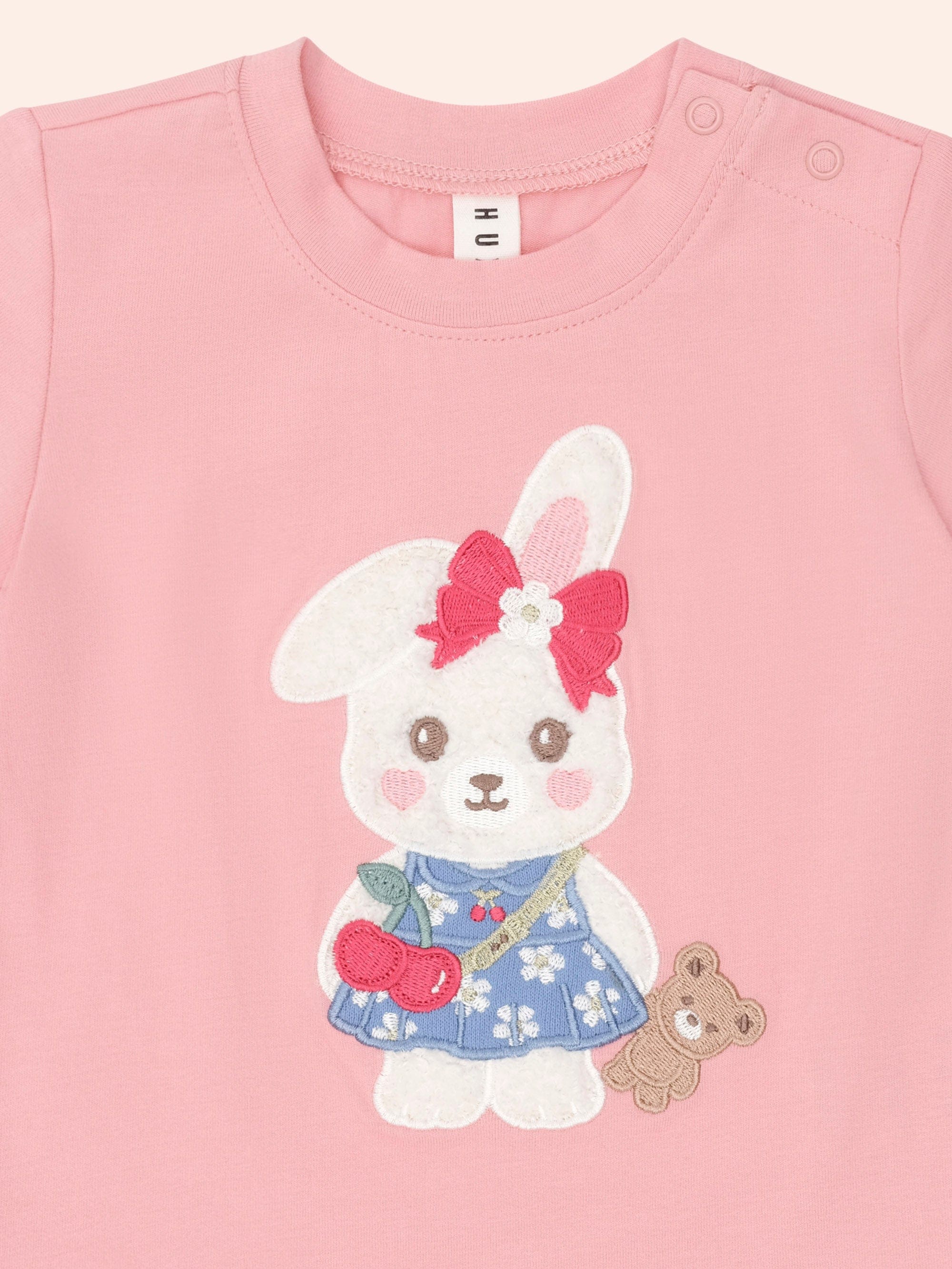Flower Field Bunny Tee T-SHIRT Huxbaby