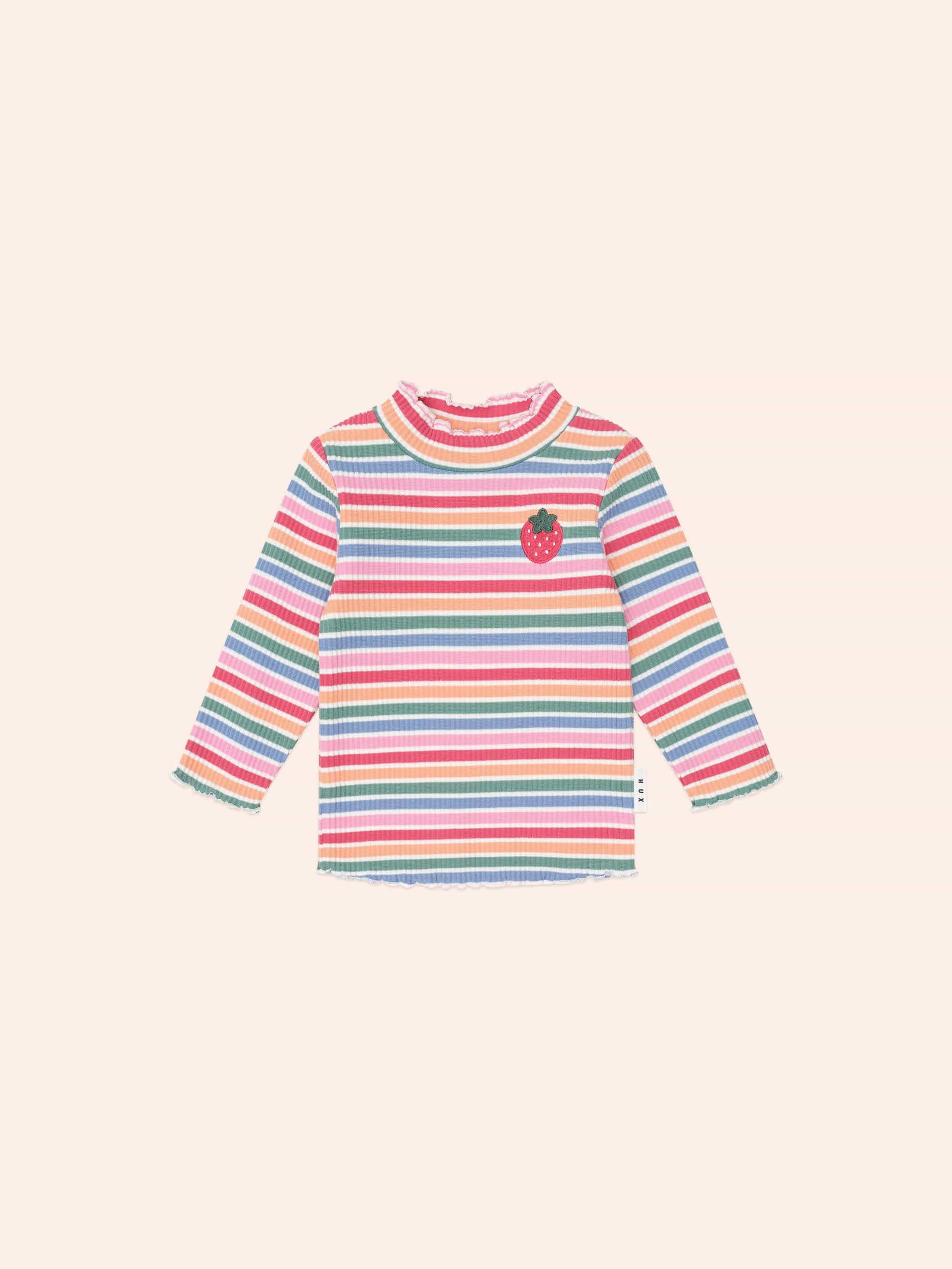 Tutti Frutti Stripe Rib Skivvy Huxbaby