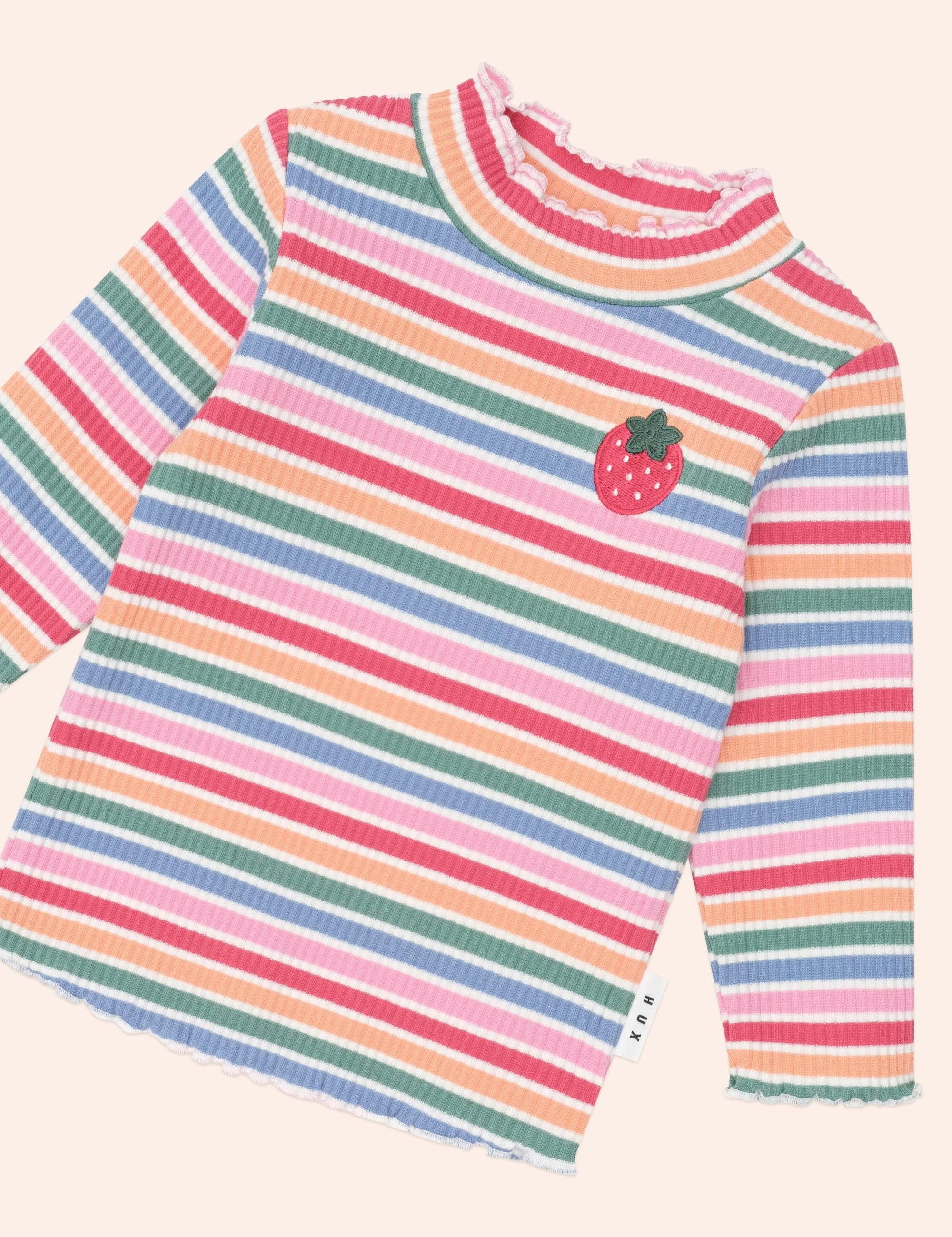 Tutti Frutti Stripe Rib Skivvy Huxbaby