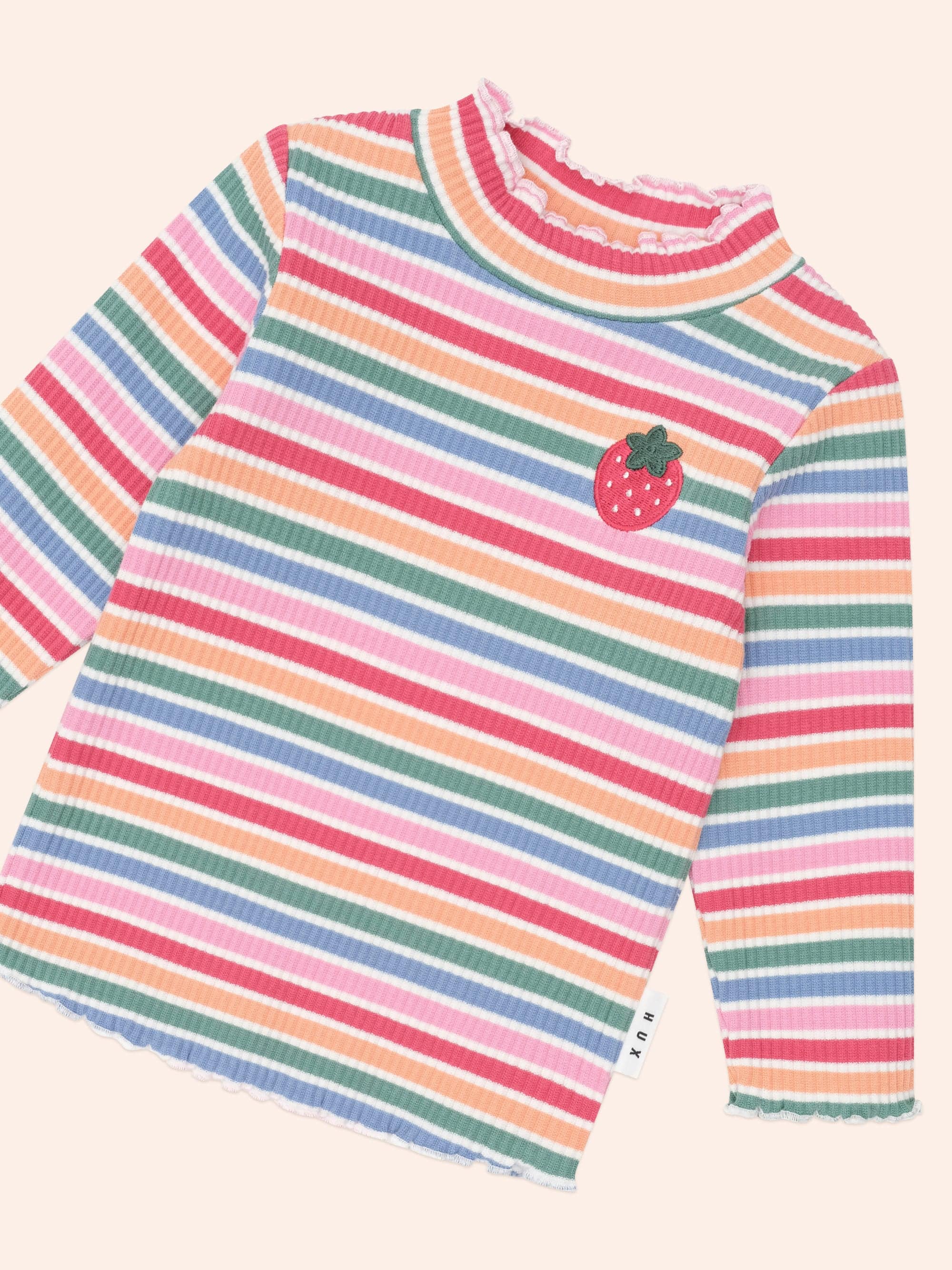 Tutti Frutti Stripe Rib Skivvy Huxbaby