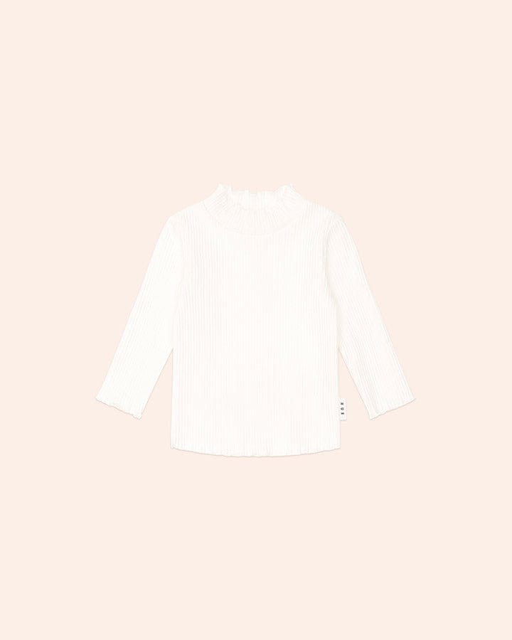 Almond Milk Ribbed Skivvy T-SHIRT Huxbaby