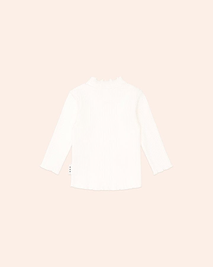 Almond Milk Ribbed Skivvy T-SHIRT Huxbaby