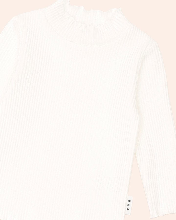 Almond Milk Ribbed Skivvy T-SHIRT Huxbaby