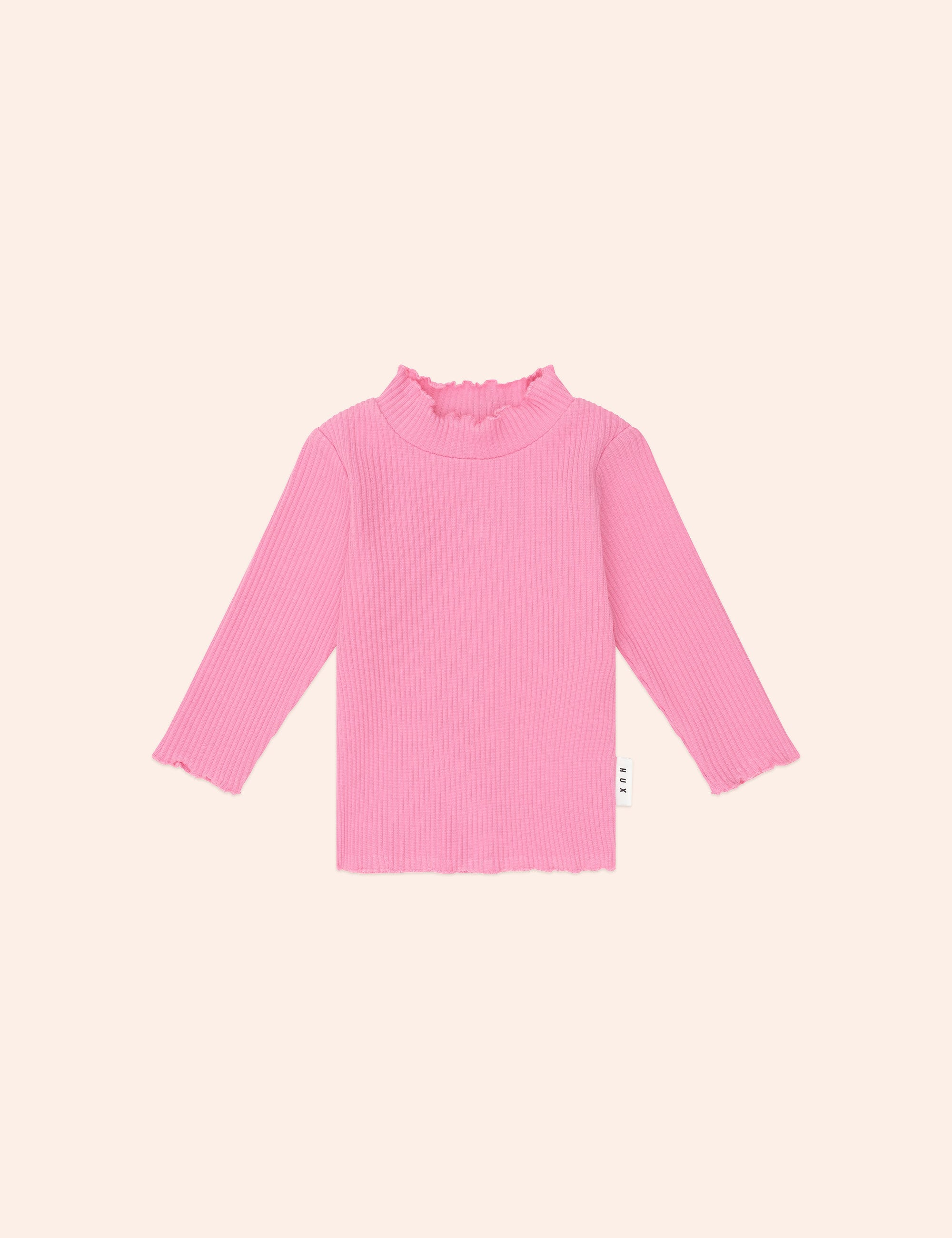Strawberry Rib Skivvy TOP LS Huxbaby