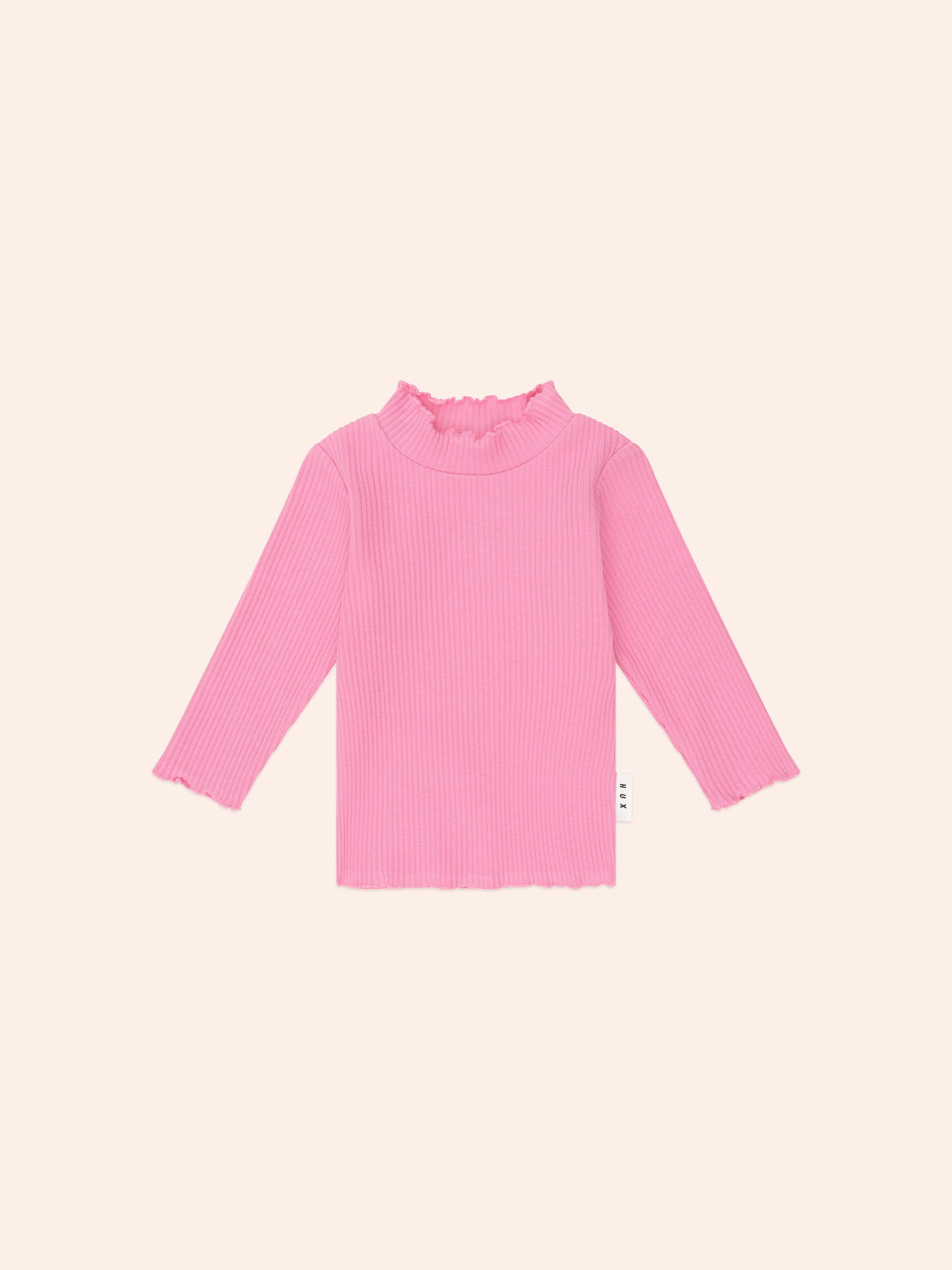 Strawberry Rib Skivvy TOP LS Huxbaby