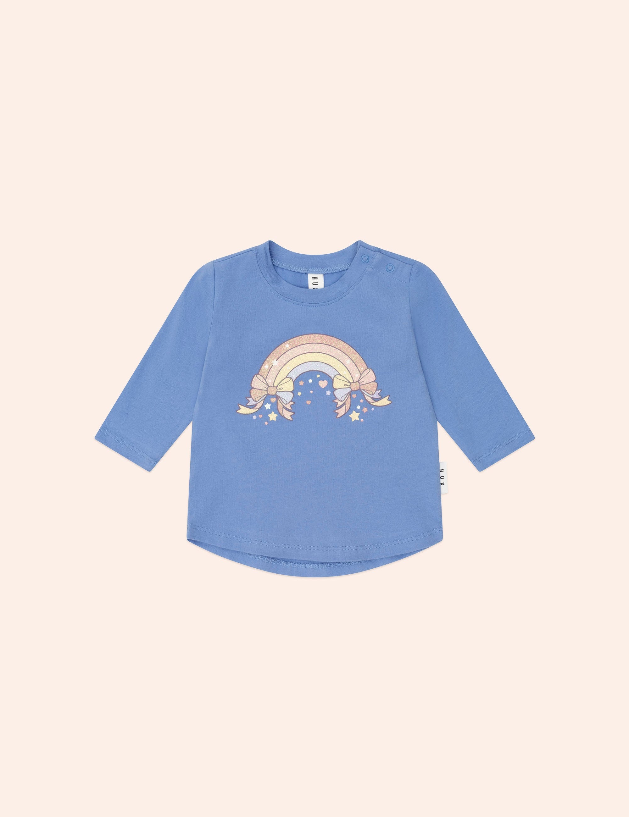 Whimsical Rainbow Top TOP LS Huxbaby