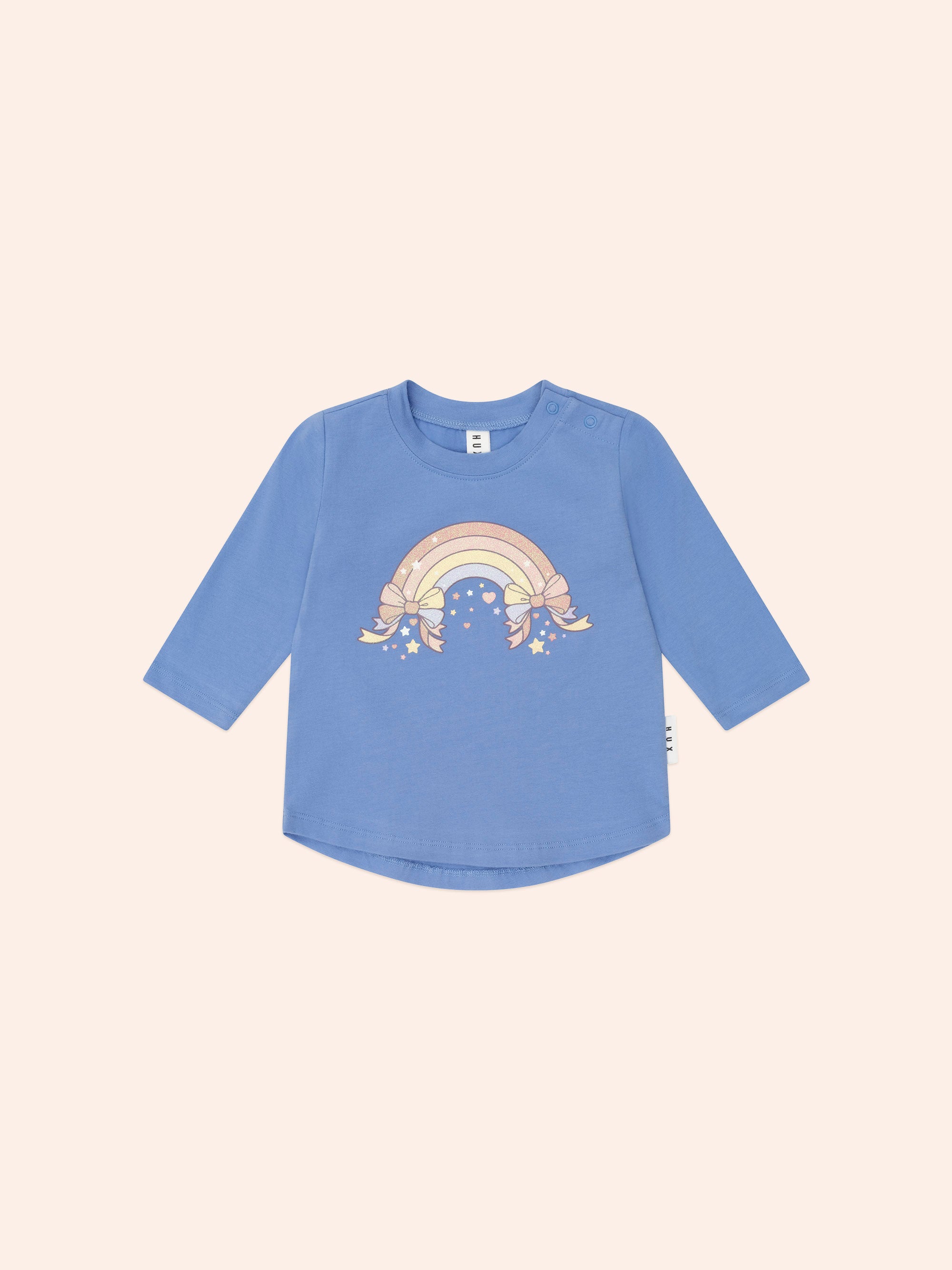 Whimsical Rainbow Top TOP LS Huxbaby