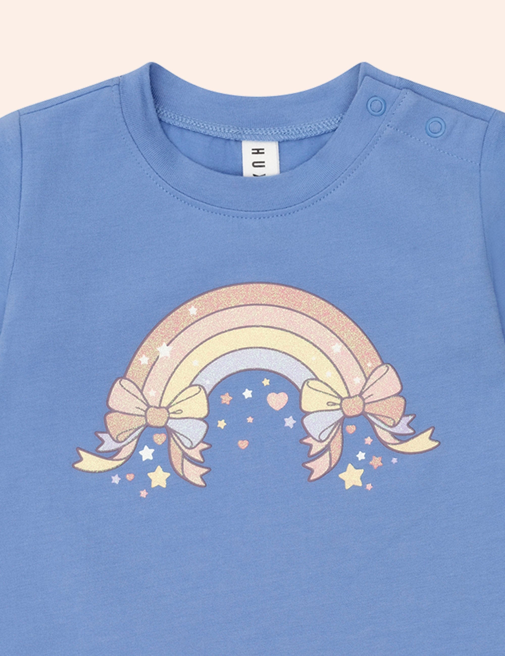 Whimsical Rainbow Top TOP LS Huxbaby