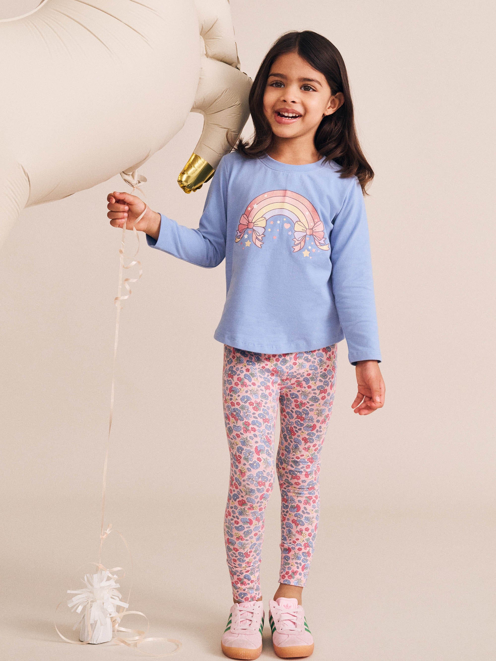 Whimsical Rainbow Top TOP LS Huxbaby