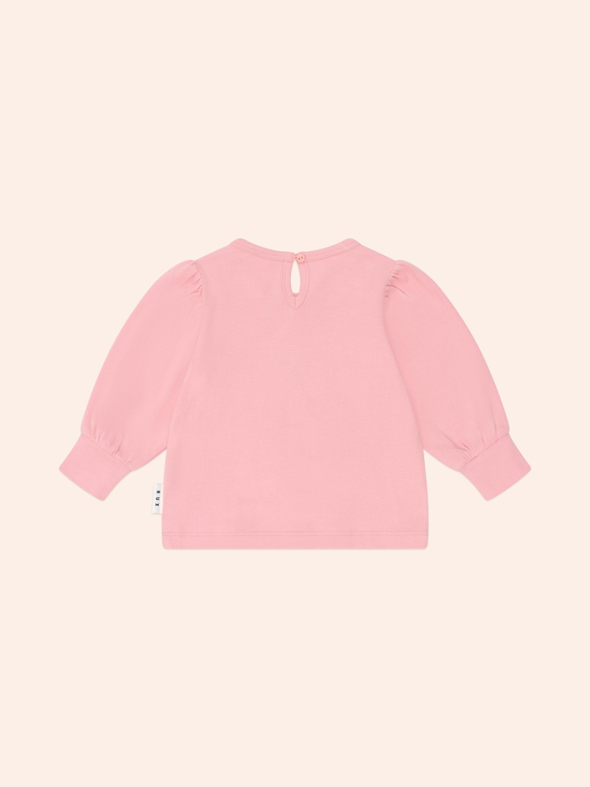 Cherry Bow Puff Sleeve Top TOP LS Huxbaby