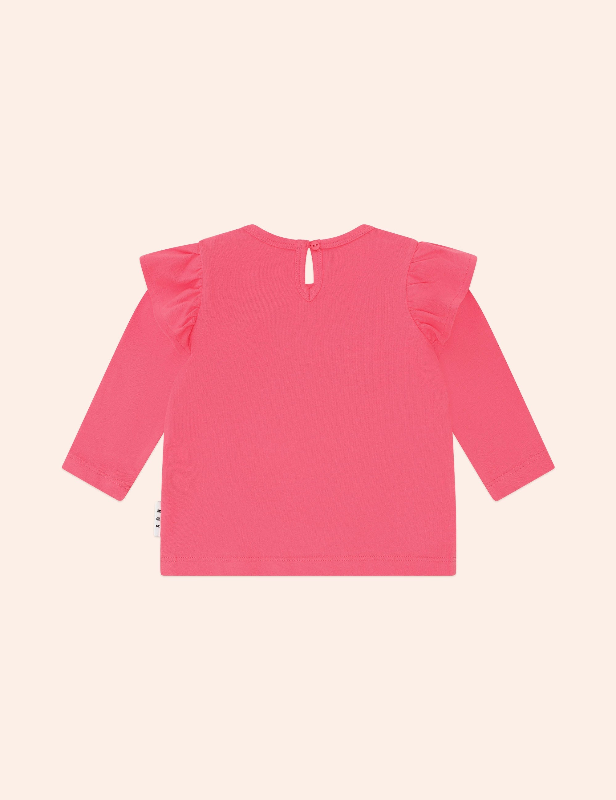 Flower Field Bunny Frill Top TOP LS Huxbaby