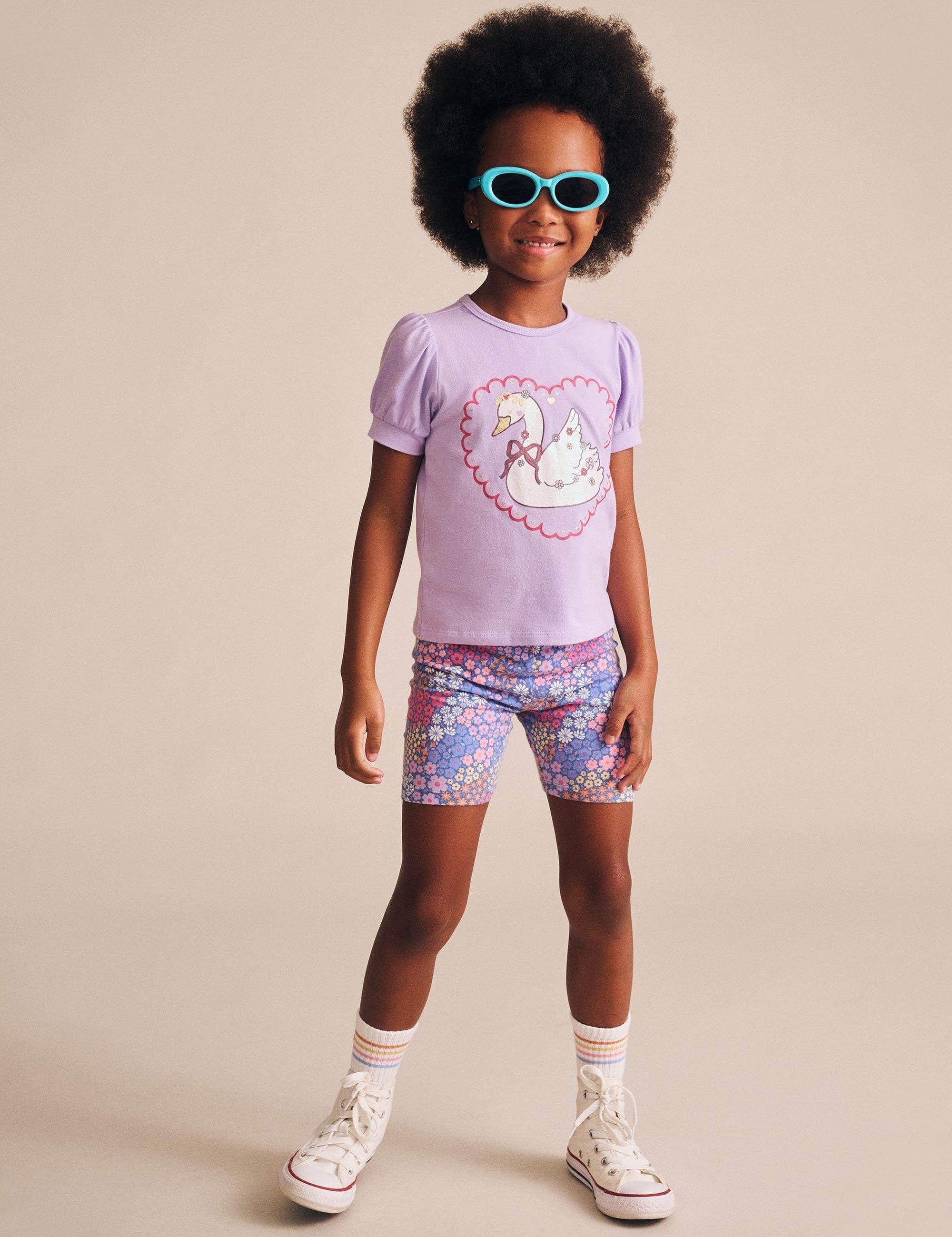 Swan Princess Puff Sleeve Tee T-SHIRT Huxbaby