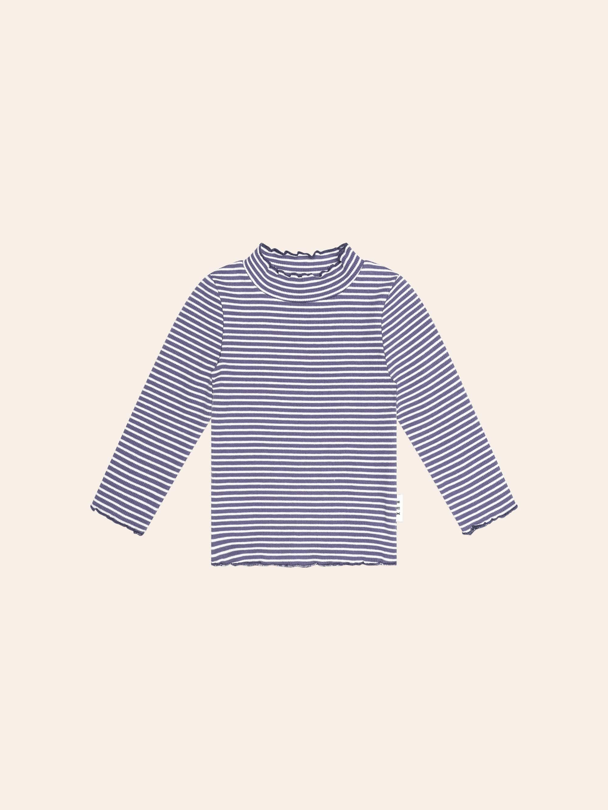 Ink Stripe Rib Skivvy TOP LS Huxbaby Shopify