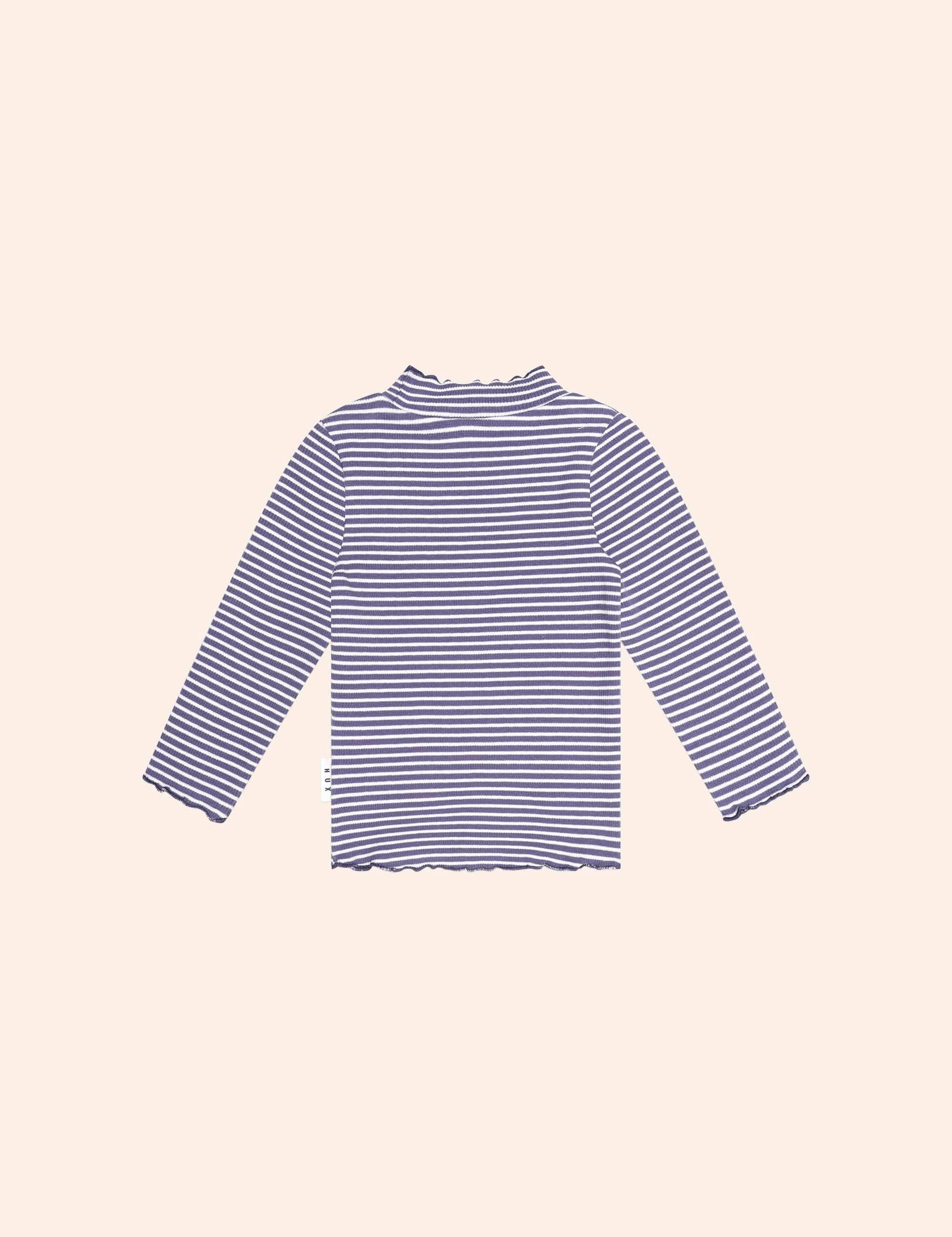 Ink Stripe Rib Skivvy TOP LS Huxbaby Shopify