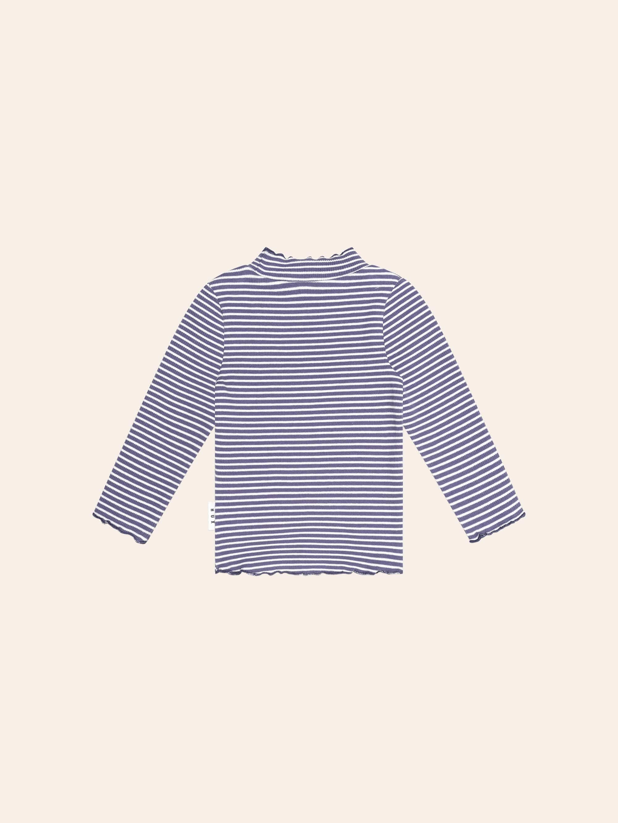 Ink Stripe Rib Skivvy TOP LS Huxbaby Shopify