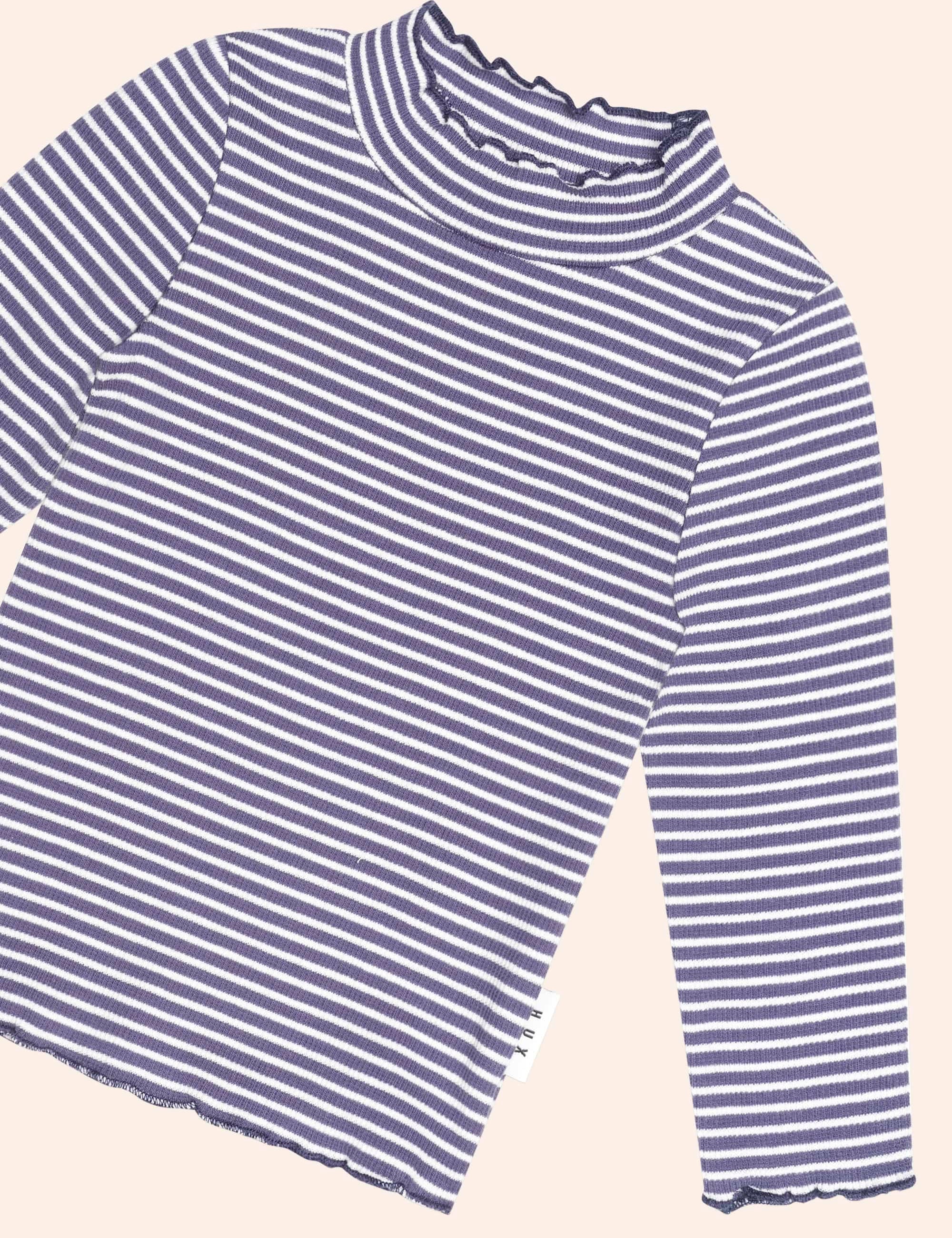 Ink Stripe Rib Skivvy TOP LS Huxbaby Shopify