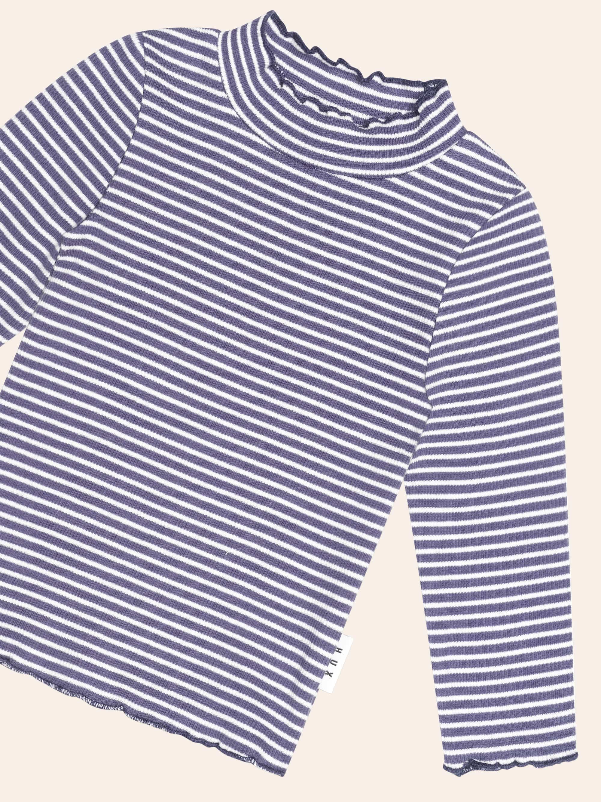 Ink Stripe Rib Skivvy TOP LS Huxbaby Shopify