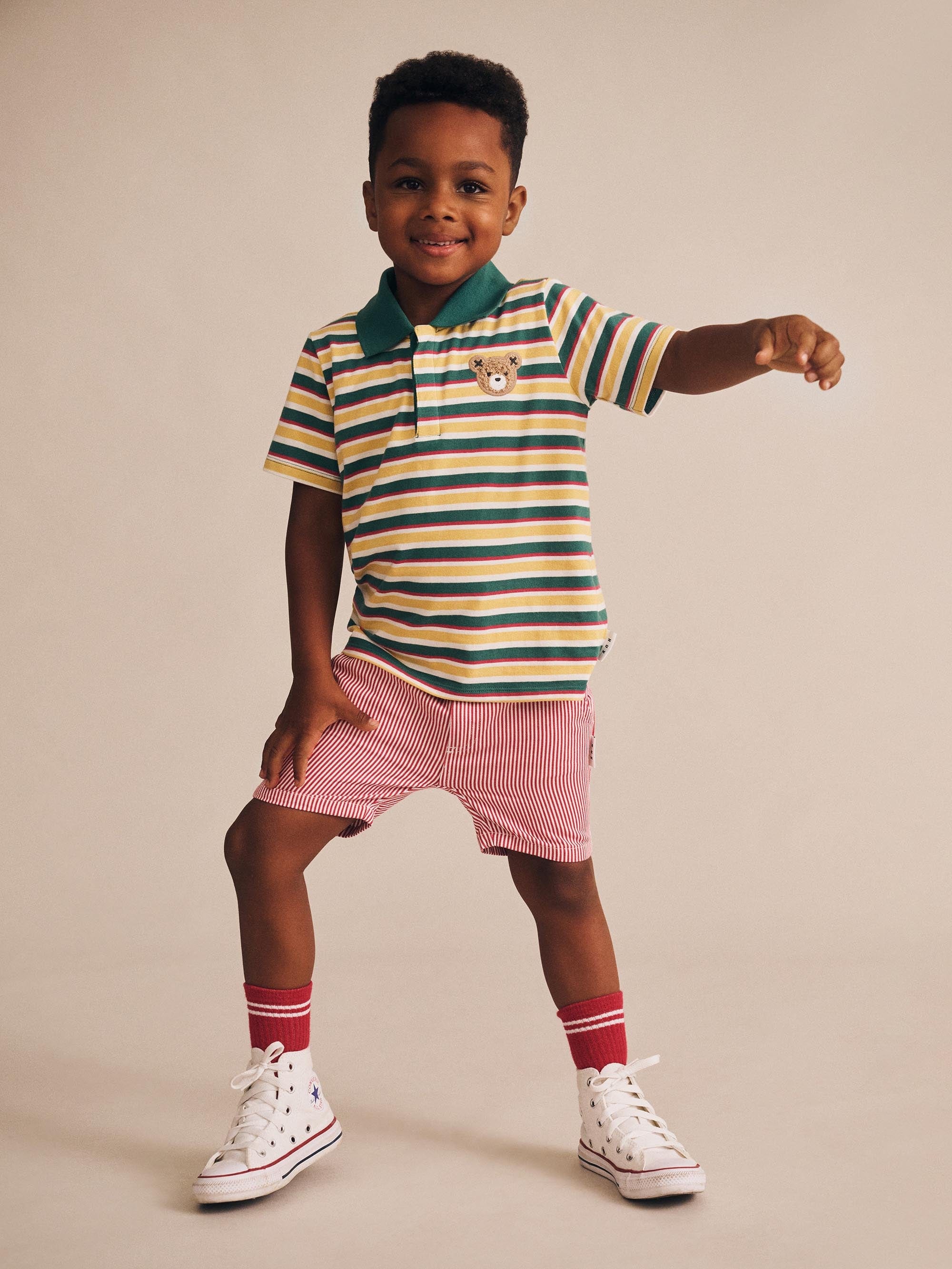 Hux Stripe Polo Tee T-SHIRT Huxbaby