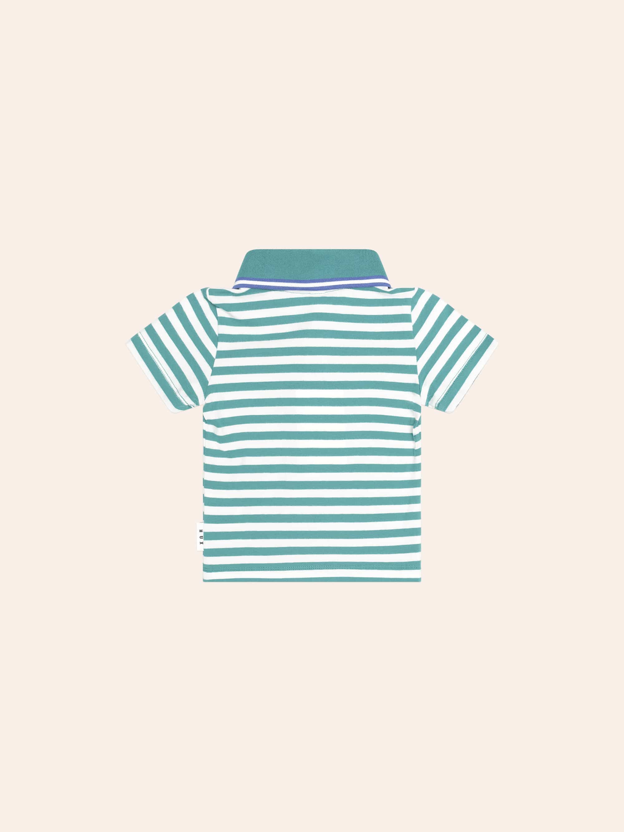 Green Stripe Polo T-SHIRT Huxbaby Shopify