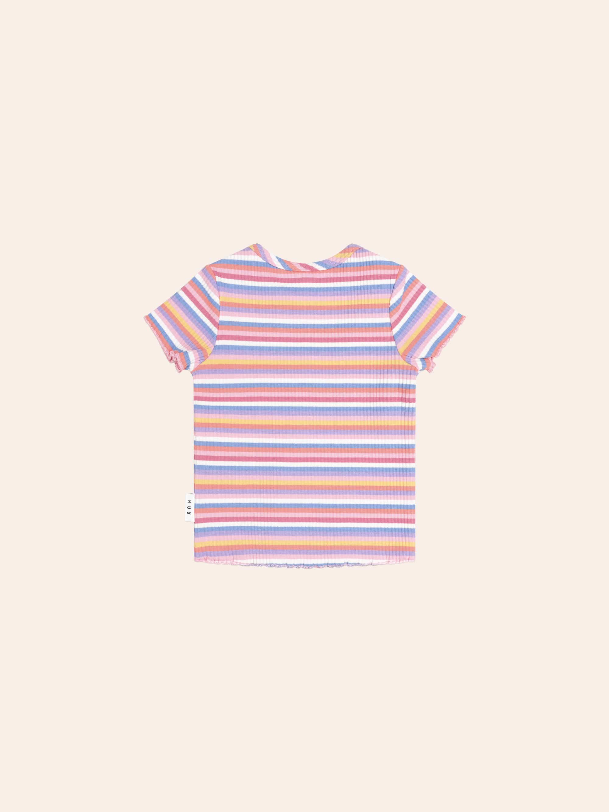 Tropical Fruit Stripe Rib Tee T-SHIRT Huxbaby Shopify
