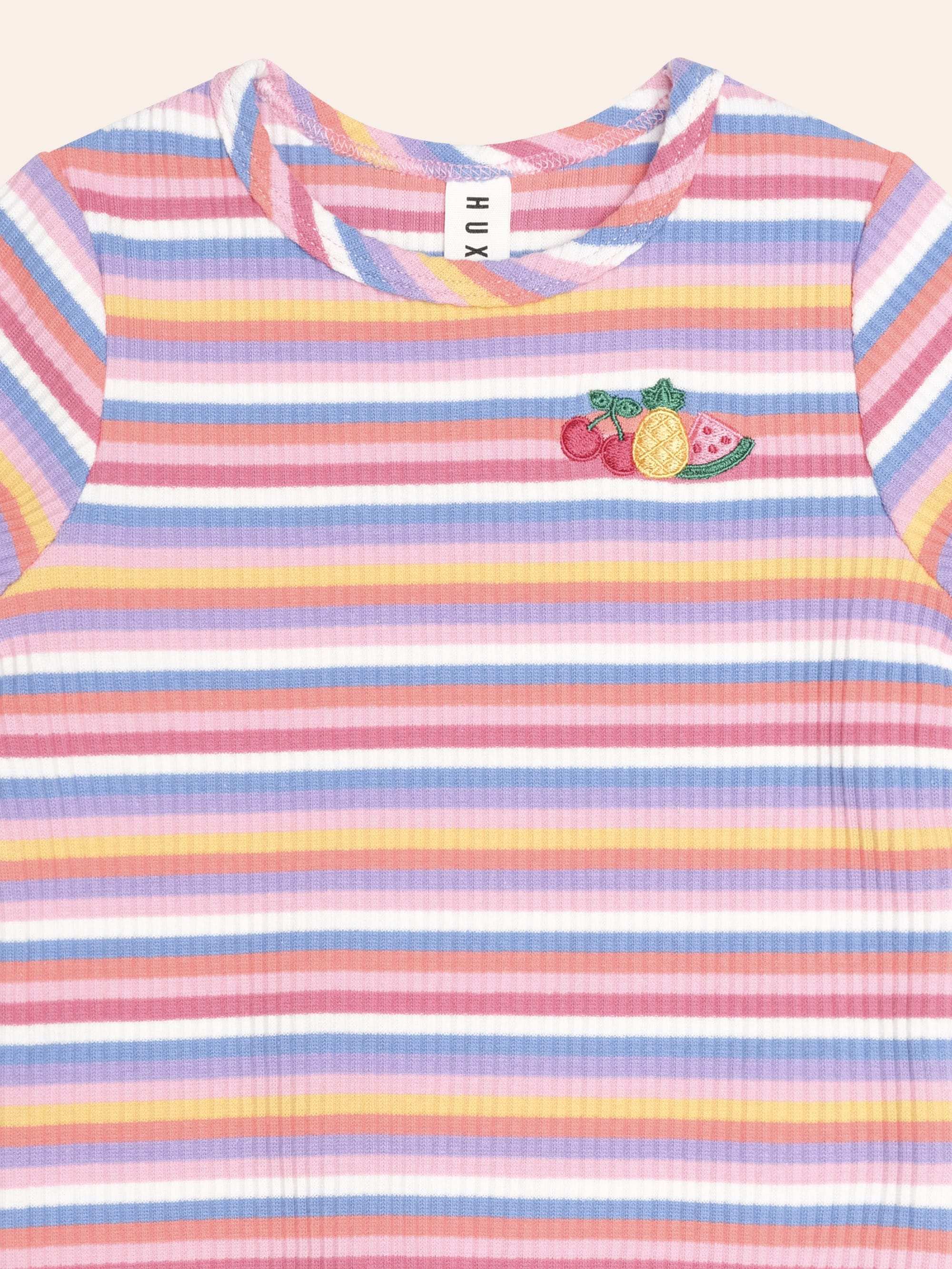 Tropical Fruit Stripe Rib Tee T-SHIRT Huxbaby Shopify
