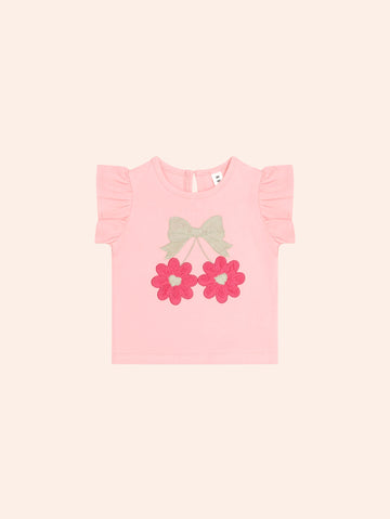 Tropical Twin Flower Frill Tee T-SHIRT Huxbaby Shopify