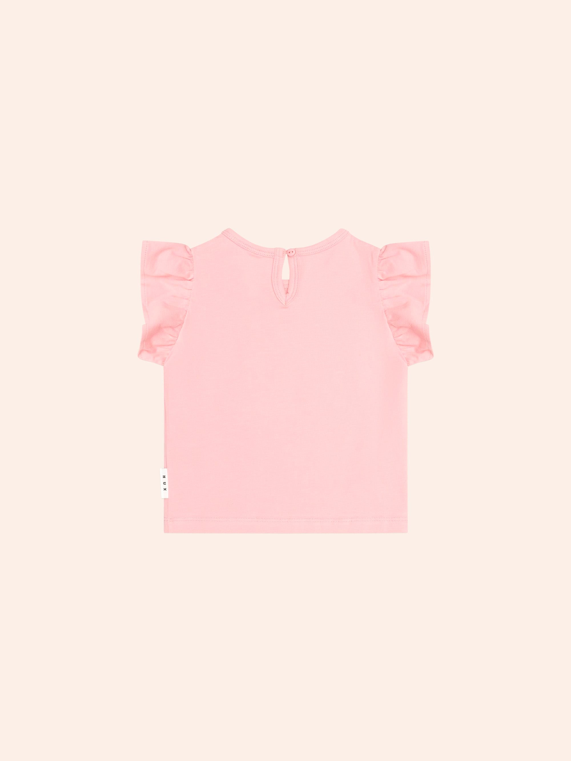 Tropical Twin Flower Frill Tee T-SHIRT Huxbaby Shopify