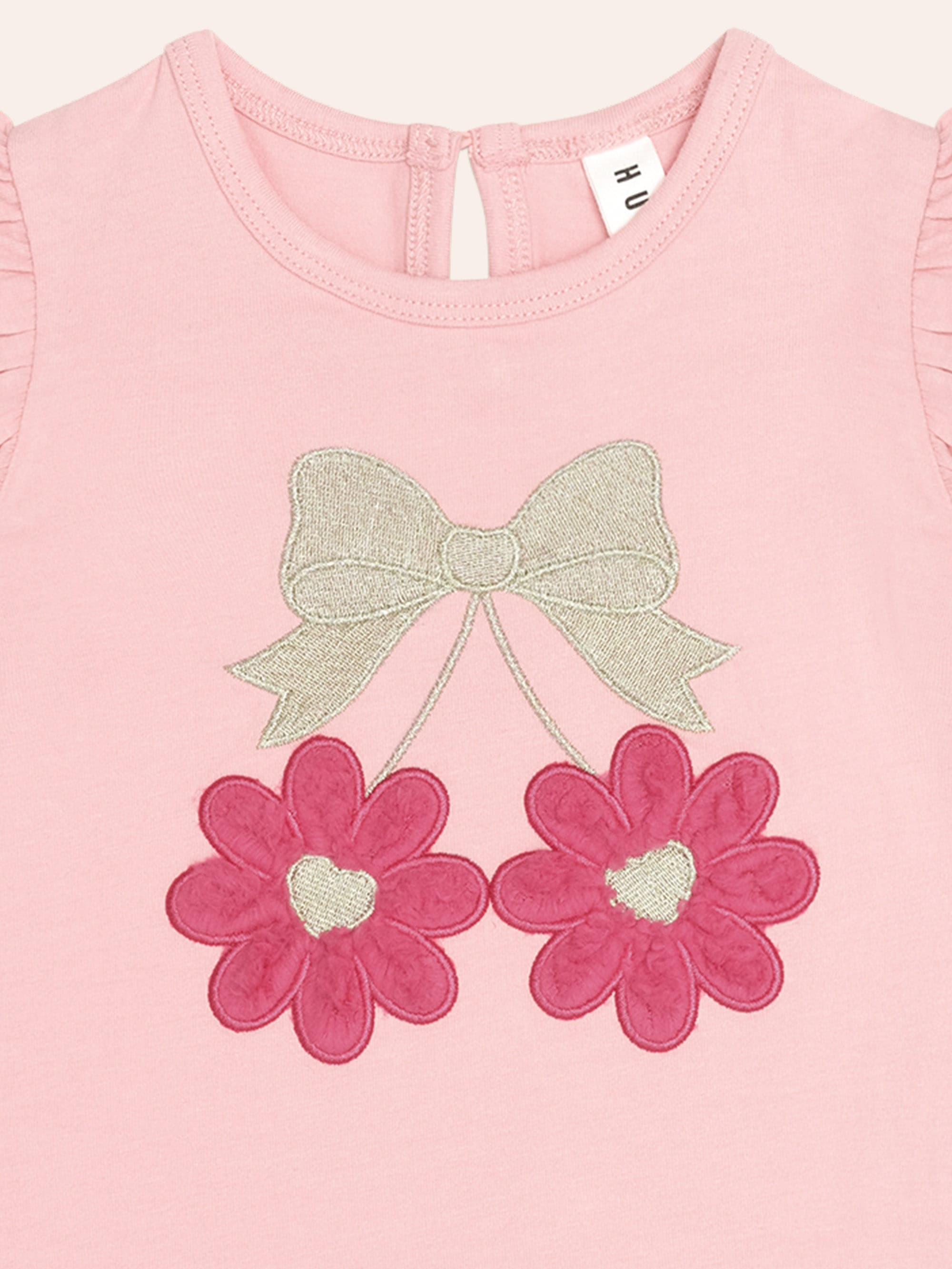 Tropical Twin Flower Frill Tee T-SHIRT Huxbaby Shopify