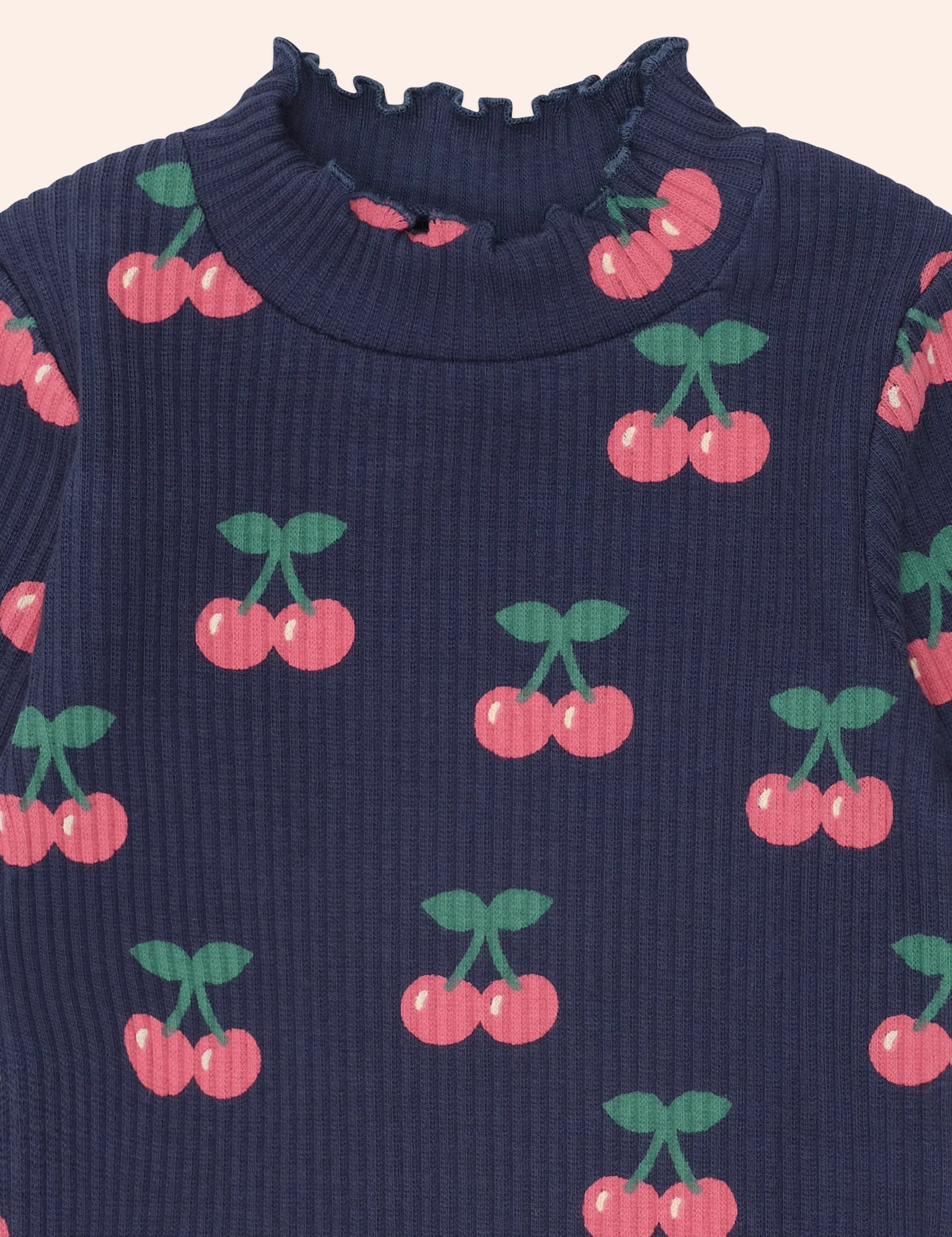 Very Cherry Rib Skivvy TOP LS Huxbaby