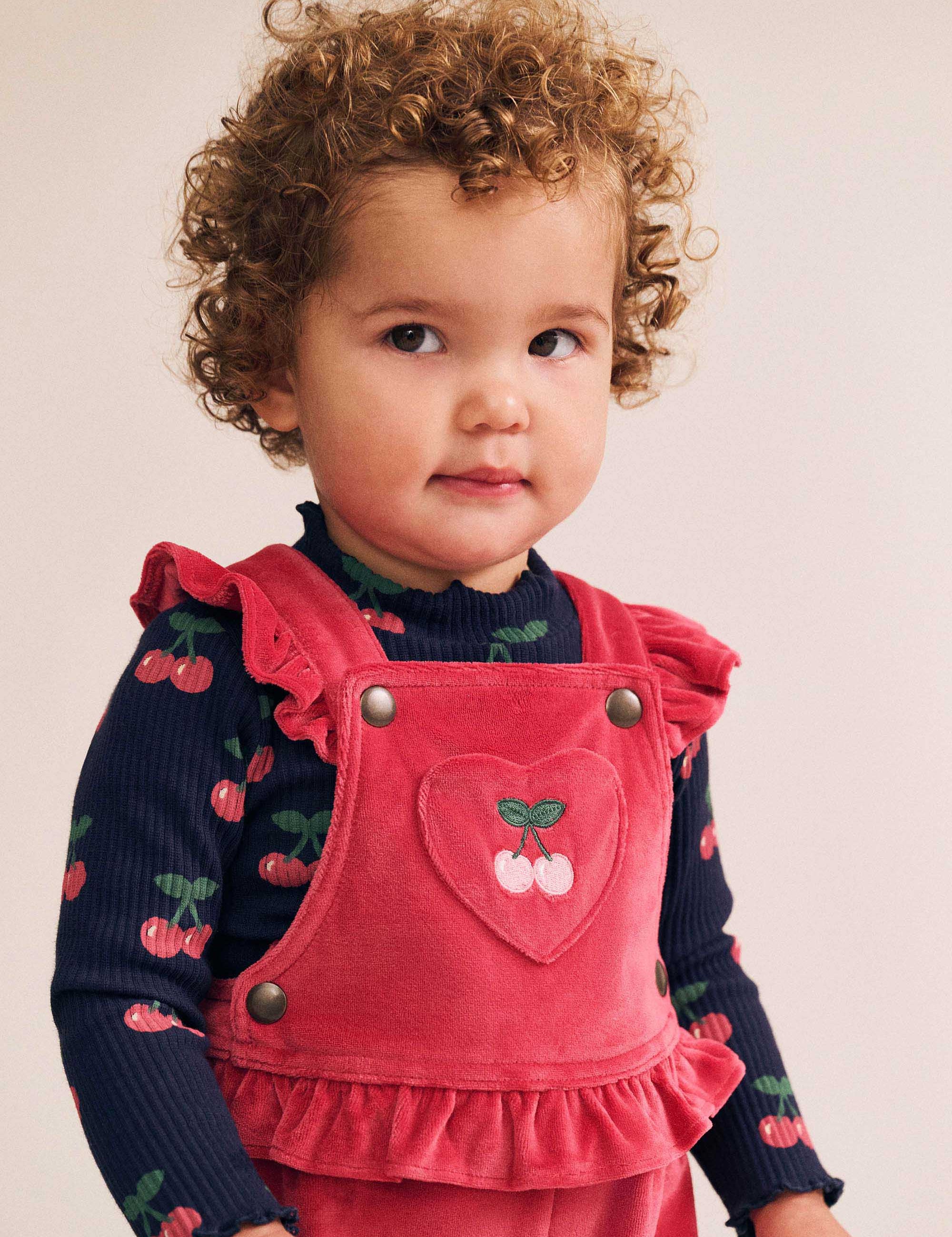 Very Cherry Rib Skivvy TOP LS Huxbaby