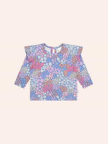 Floral Bloom Frill Top TOP LS Huxbaby