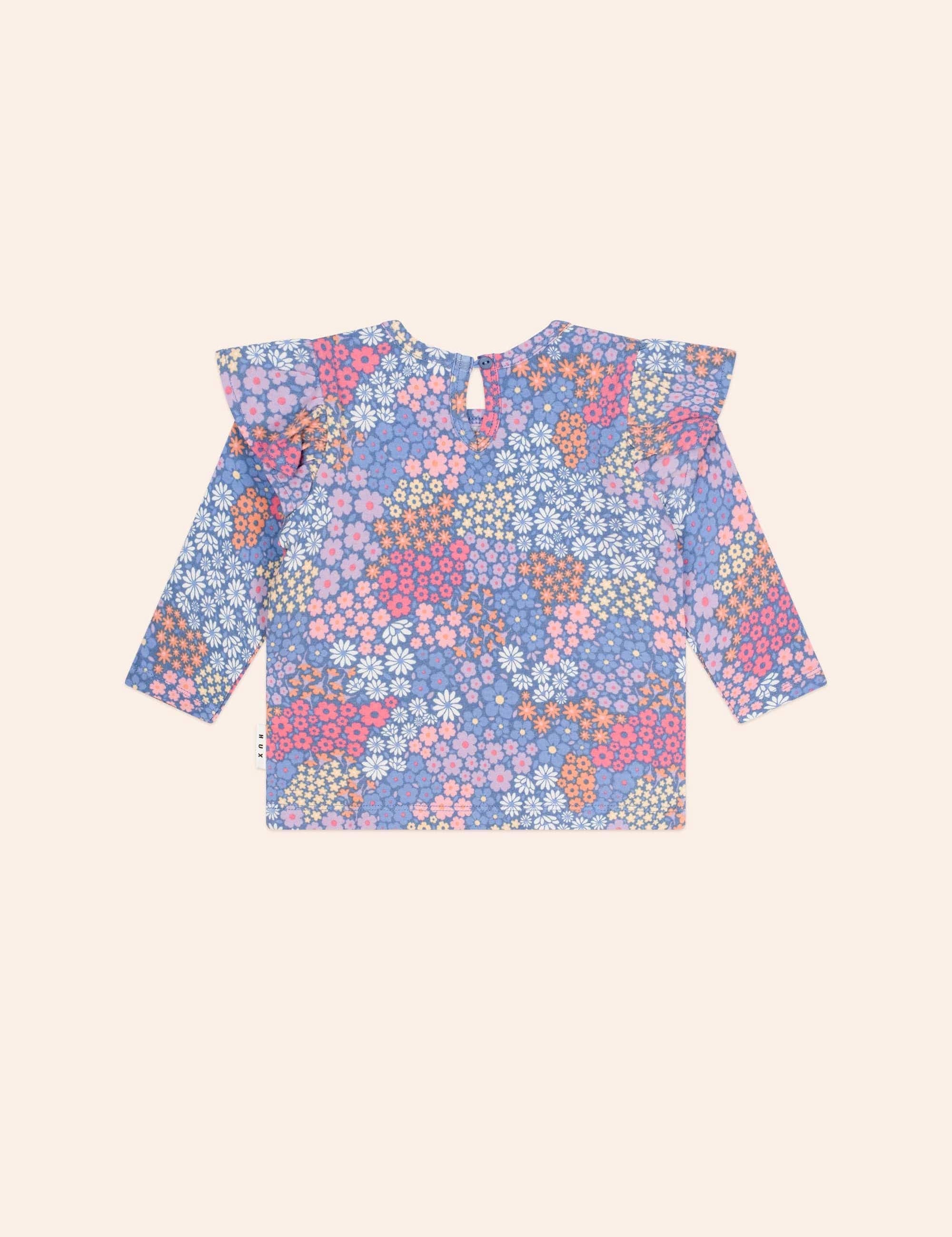 Floral Bloom Frill Top TOP LS Huxbaby