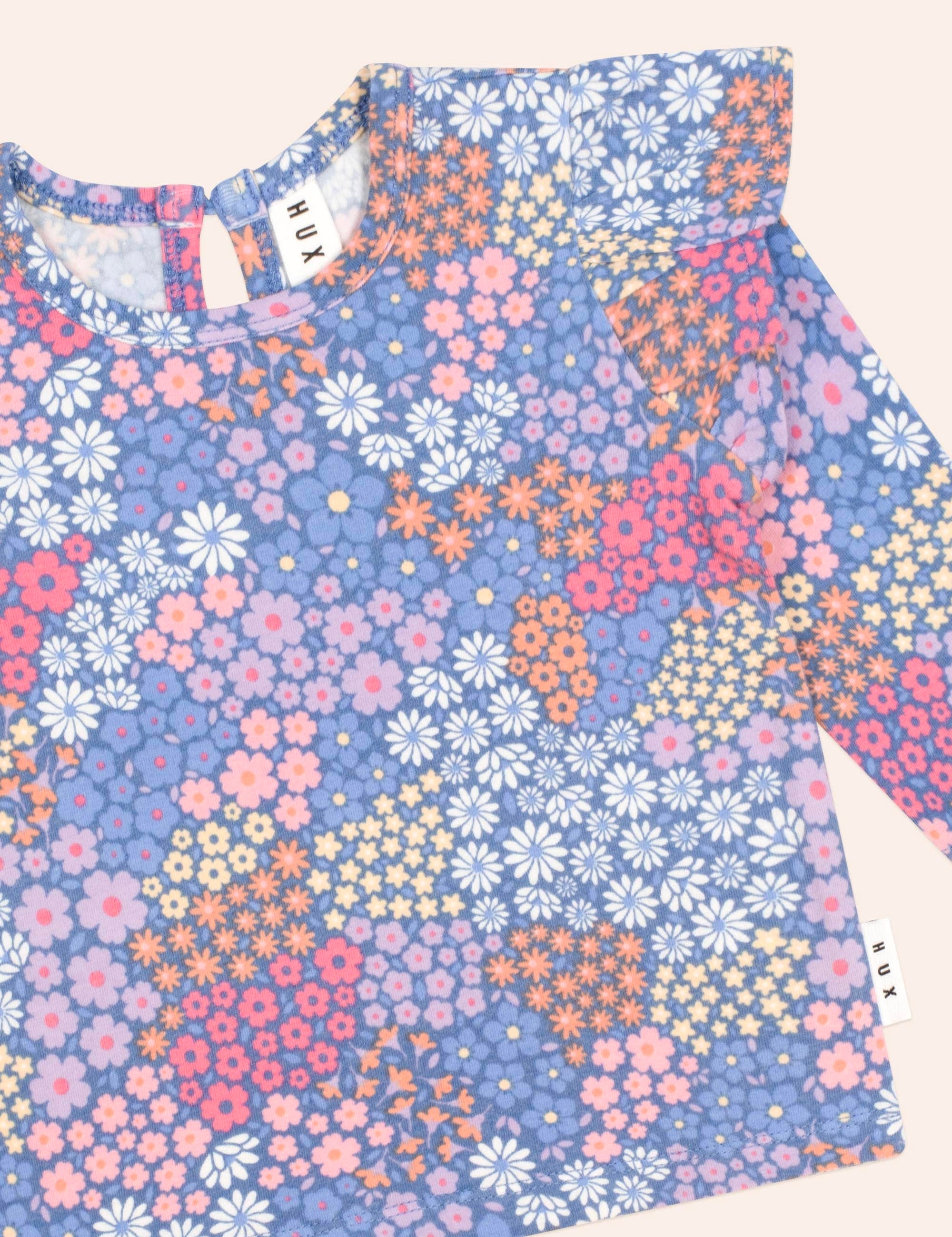 Floral Bloom Frill Top TOP LS Huxbaby