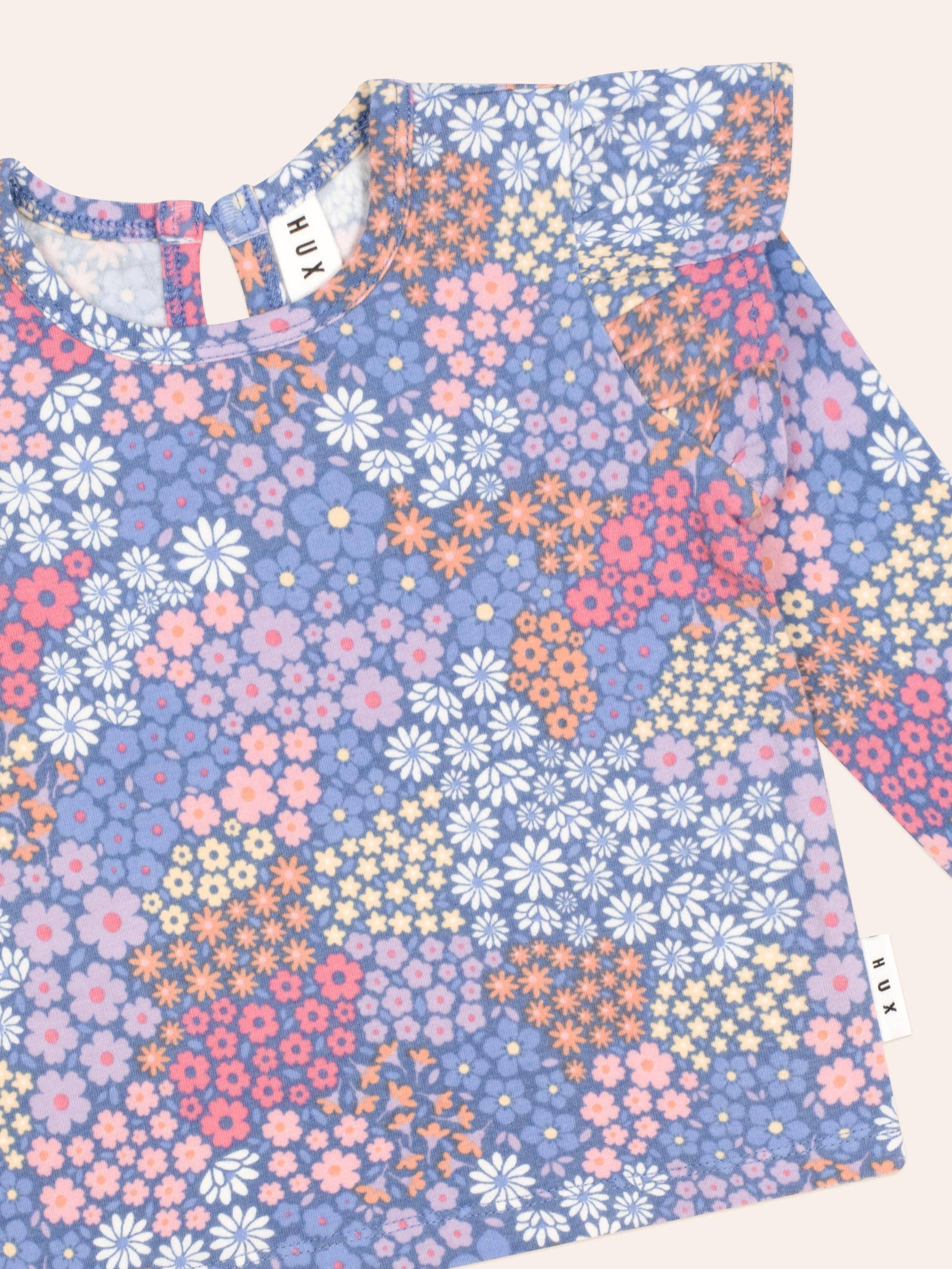 Floral Bloom Frill Top TOP LS Huxbaby