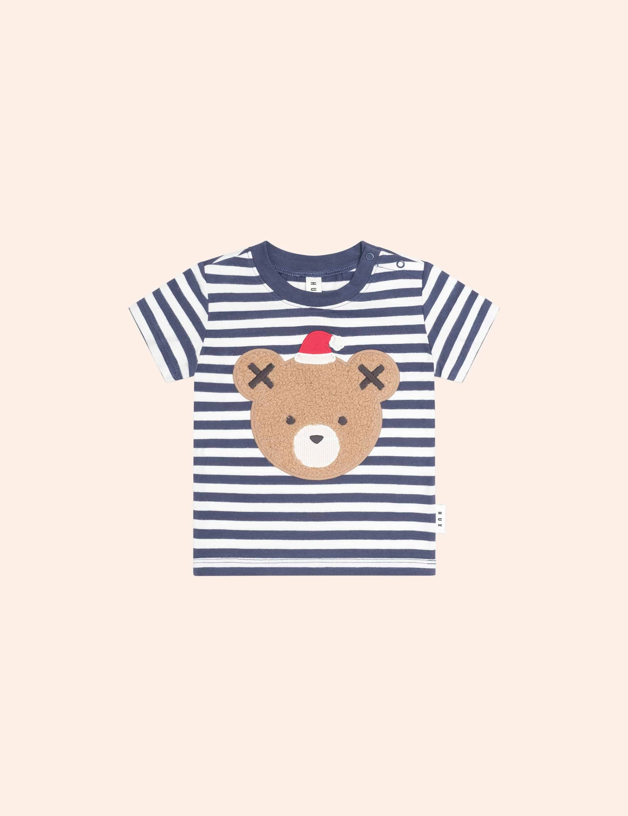 Stripe Festive Huxbear Tee T-SHIRT Huxbaby Shopify