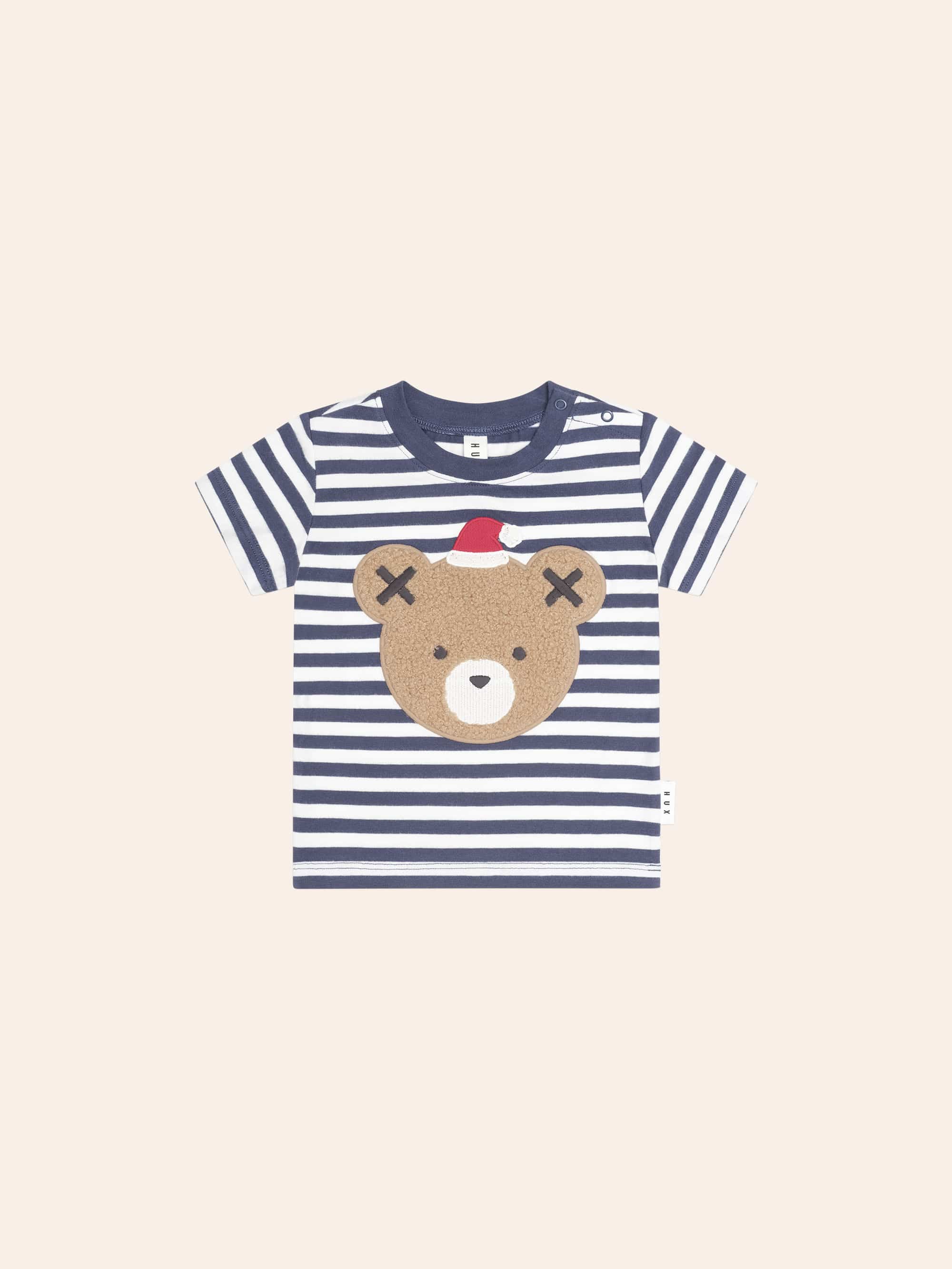 Stripe Festive Huxbear Tee T-SHIRT Huxbaby Shopify