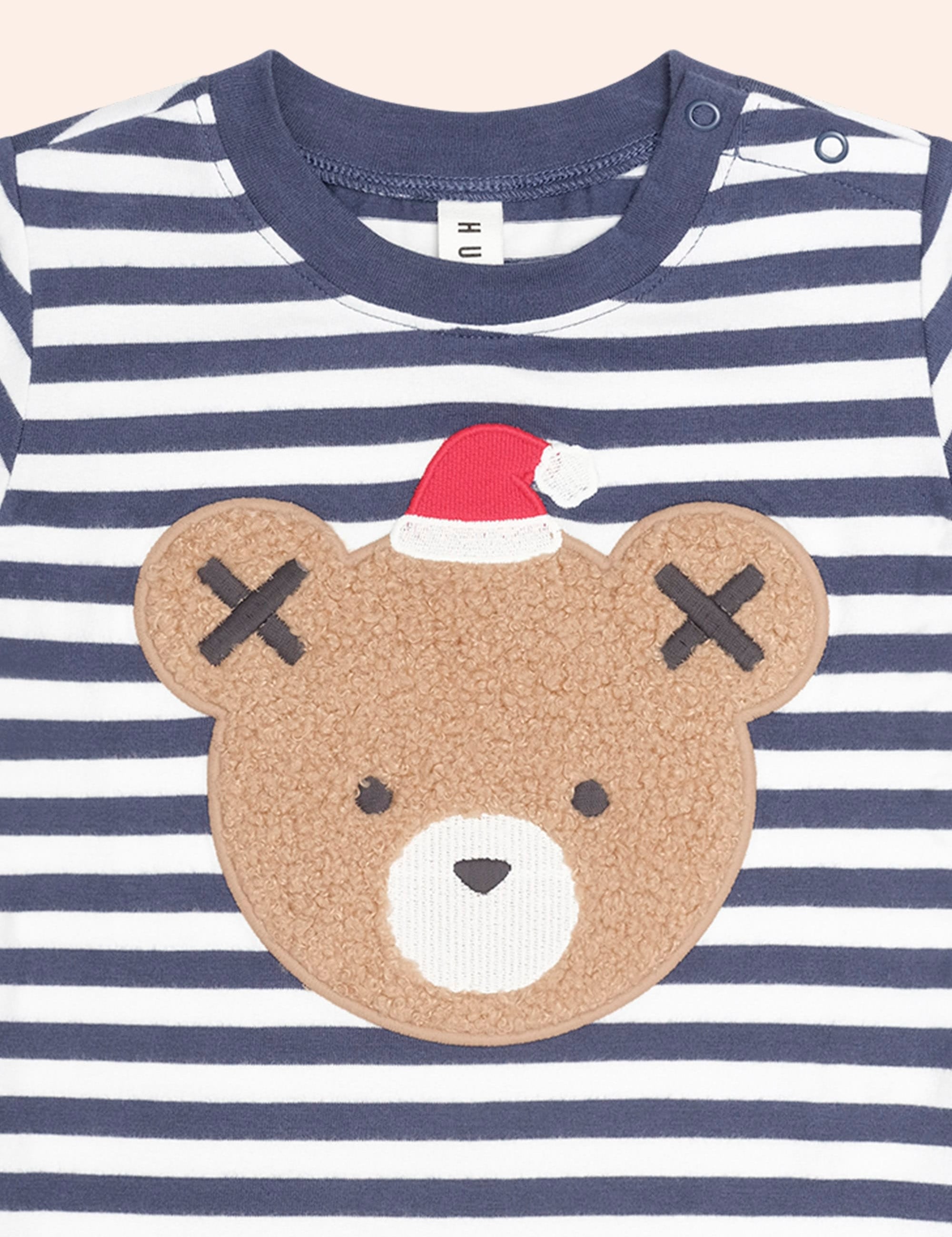 Stripe Festive Huxbear Tee T-SHIRT Huxbaby Shopify