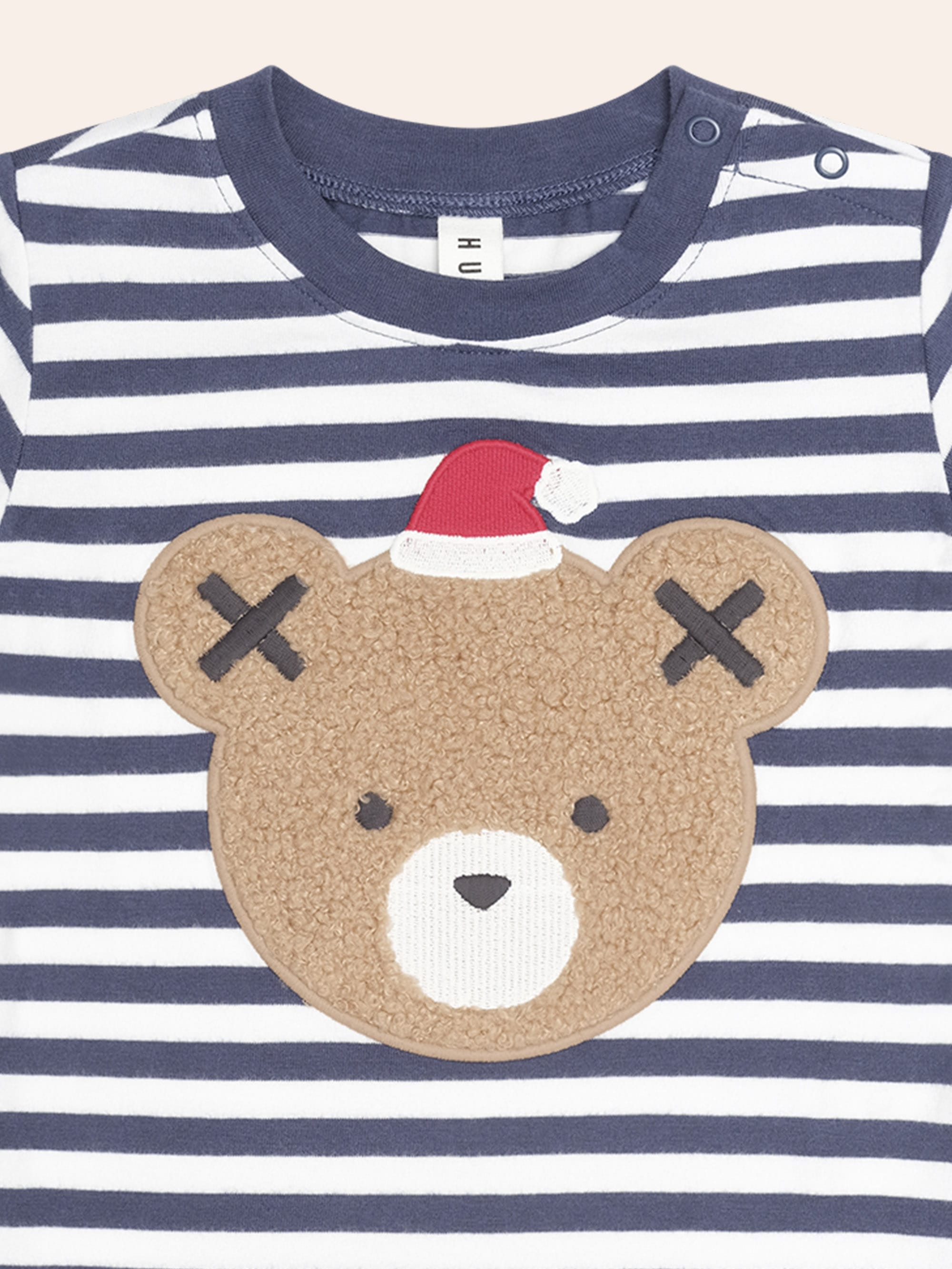 Stripe Festive Huxbear Tee T-SHIRT Huxbaby Shopify