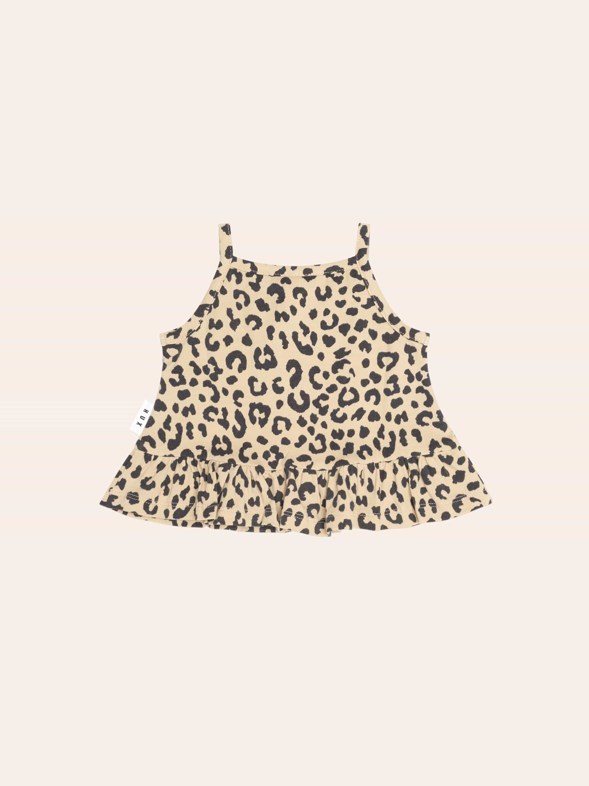Leopard Peplum Tank Top SL TOP Huxbaby Shopify