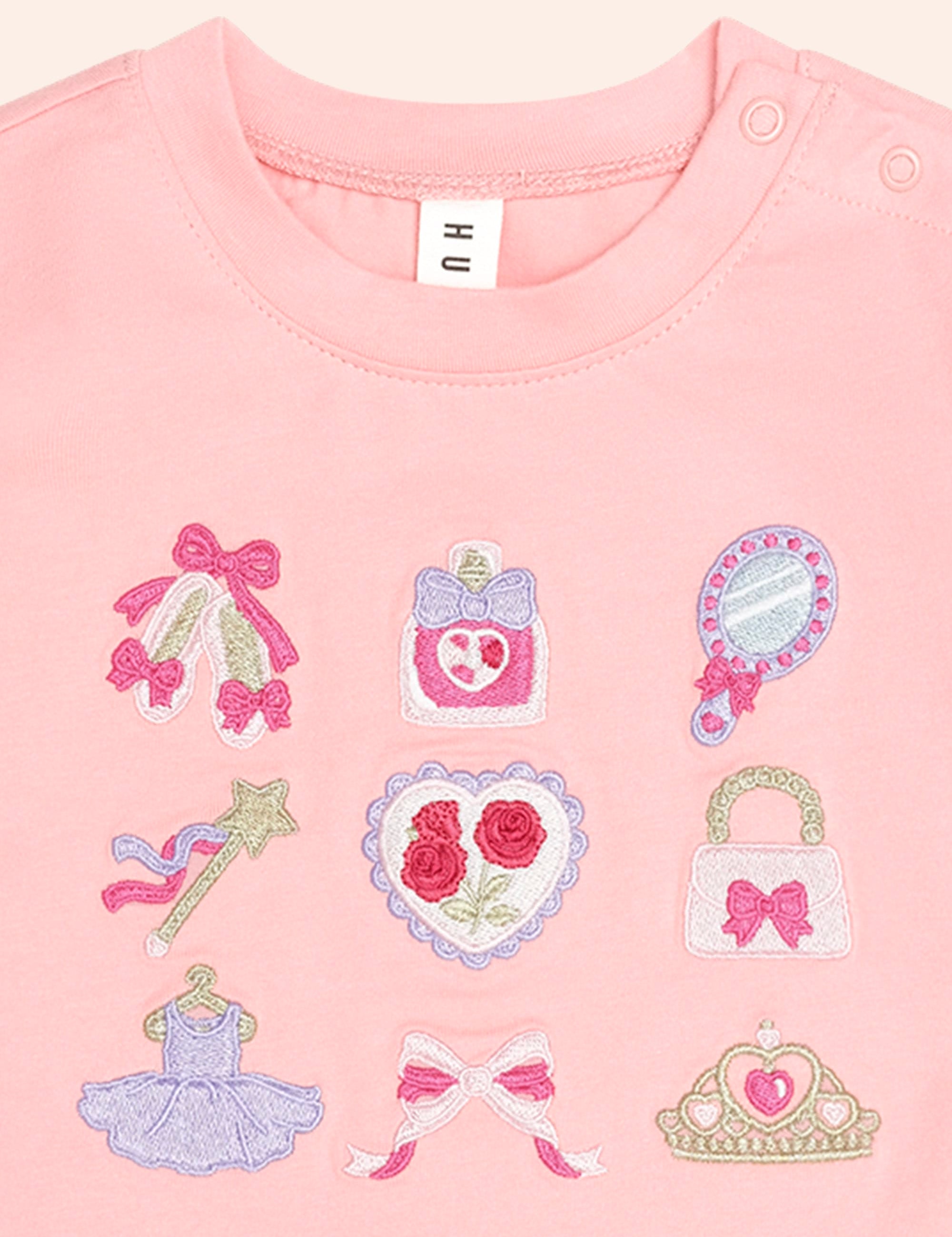 Ballerina Hux Embroidered Tee TOP LS Huxbaby Shopify