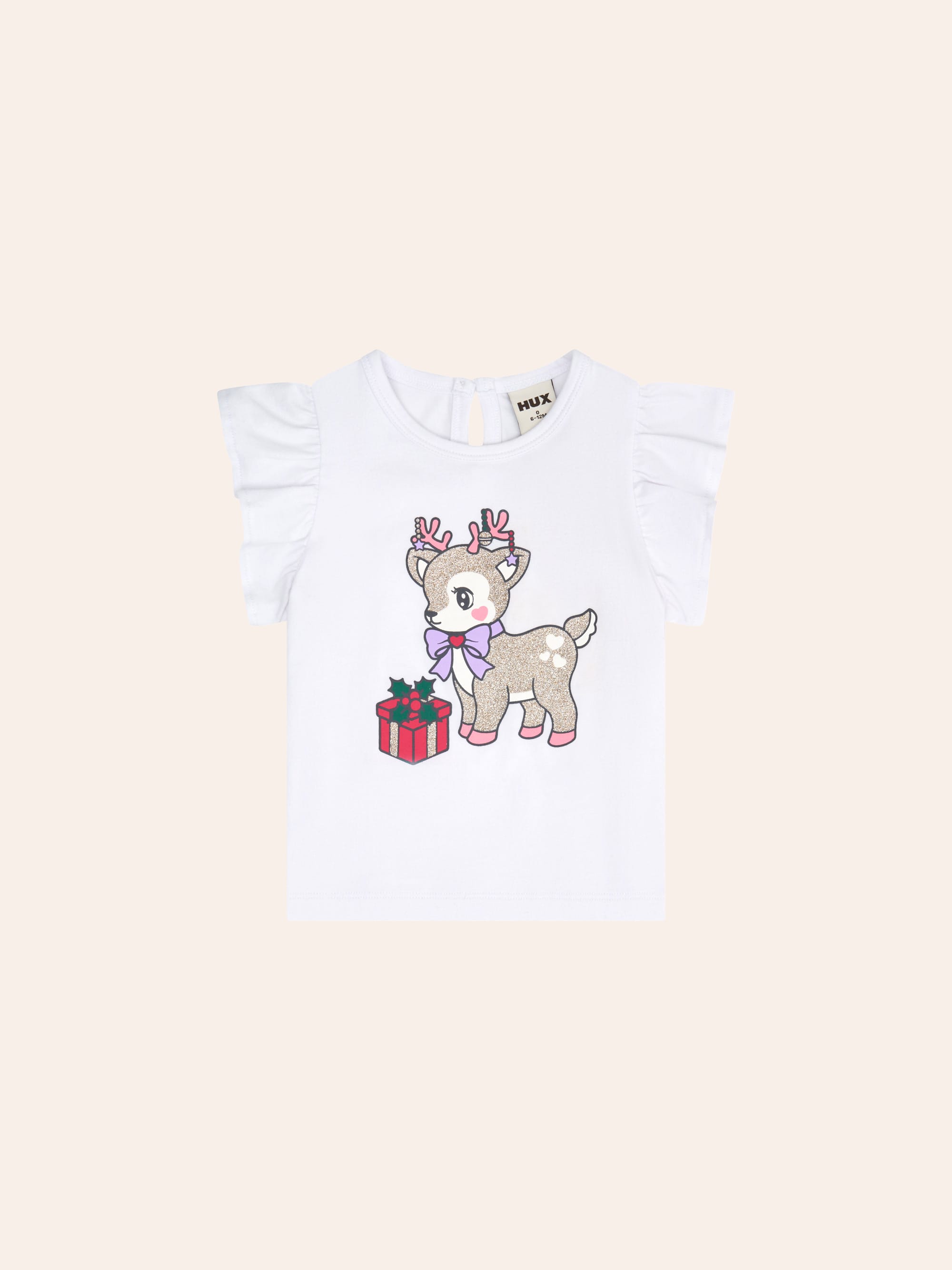 Reindeer Frill Slv Tee T-SHIRT Huxbaby Shopify