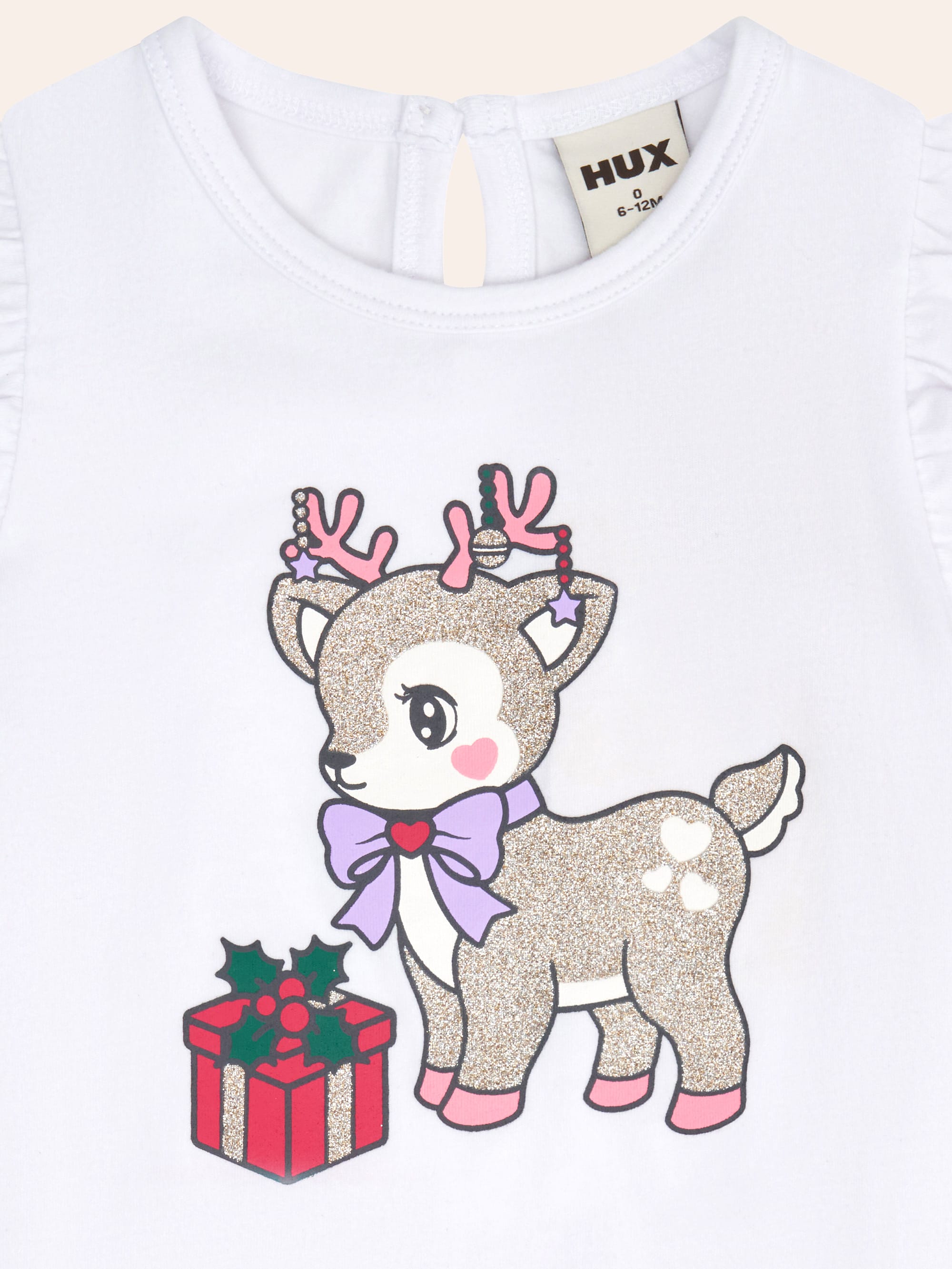 Reindeer Frill Slv Tee T-SHIRT Huxbaby Shopify
