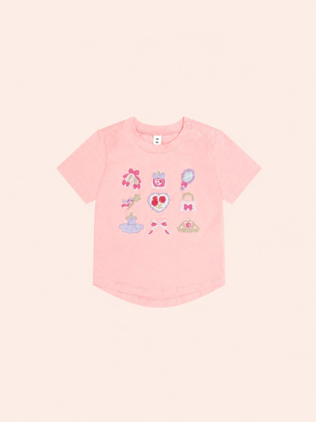 Huxbaby Shopify T-SHIRT Ballerina Hux Embroidered Tee S/Slv