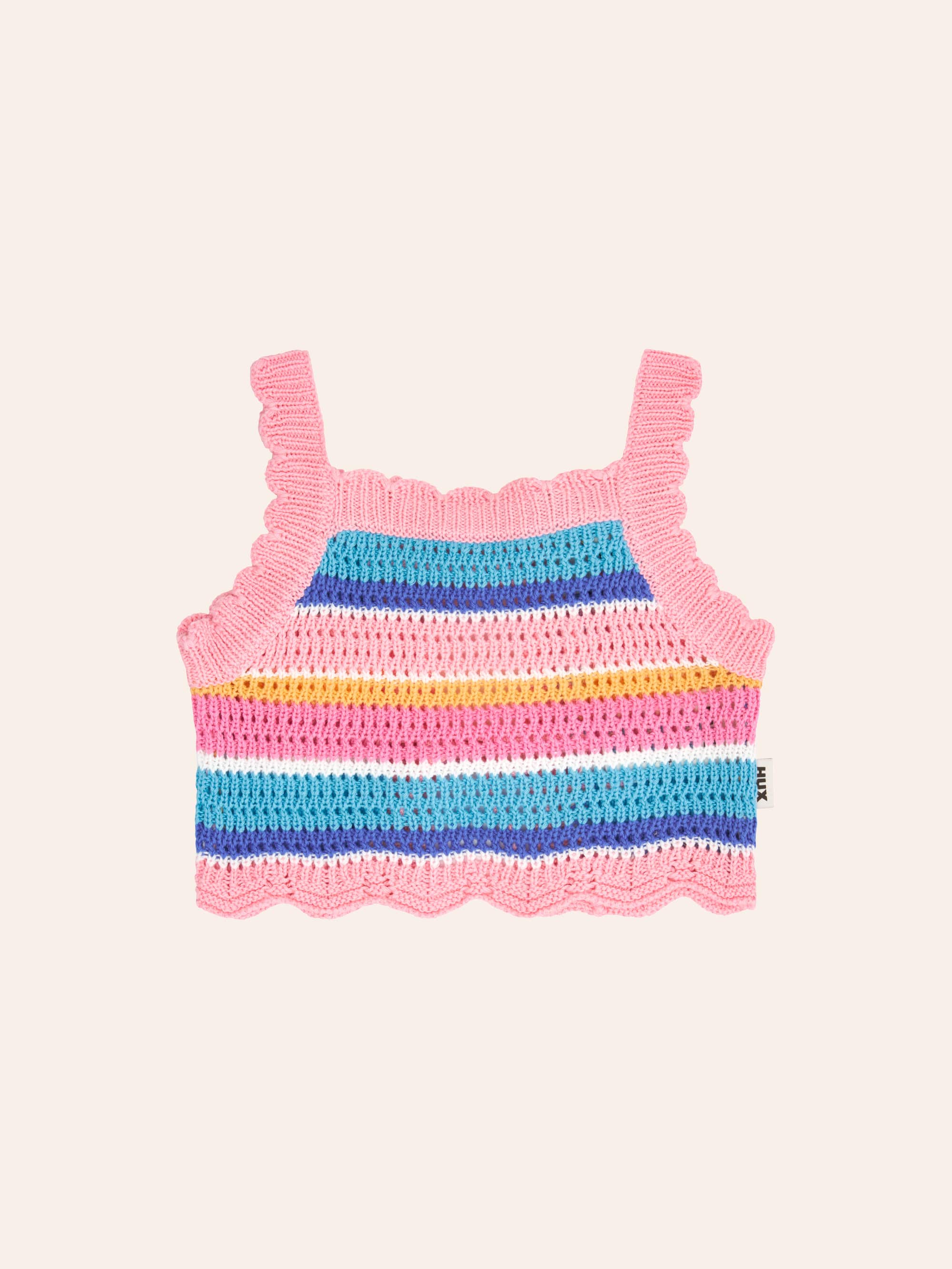 Beach Club Stripe Crochet Tie Top TOP SL Huxbaby Shopify